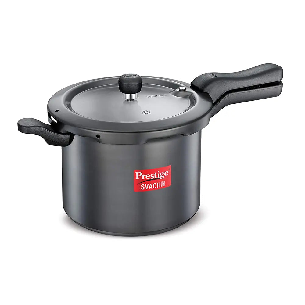 Prestige Svachh Hard Anodised Aluminium Outer Lid Pressure Cooker, 7.5 Litre, Black My Store