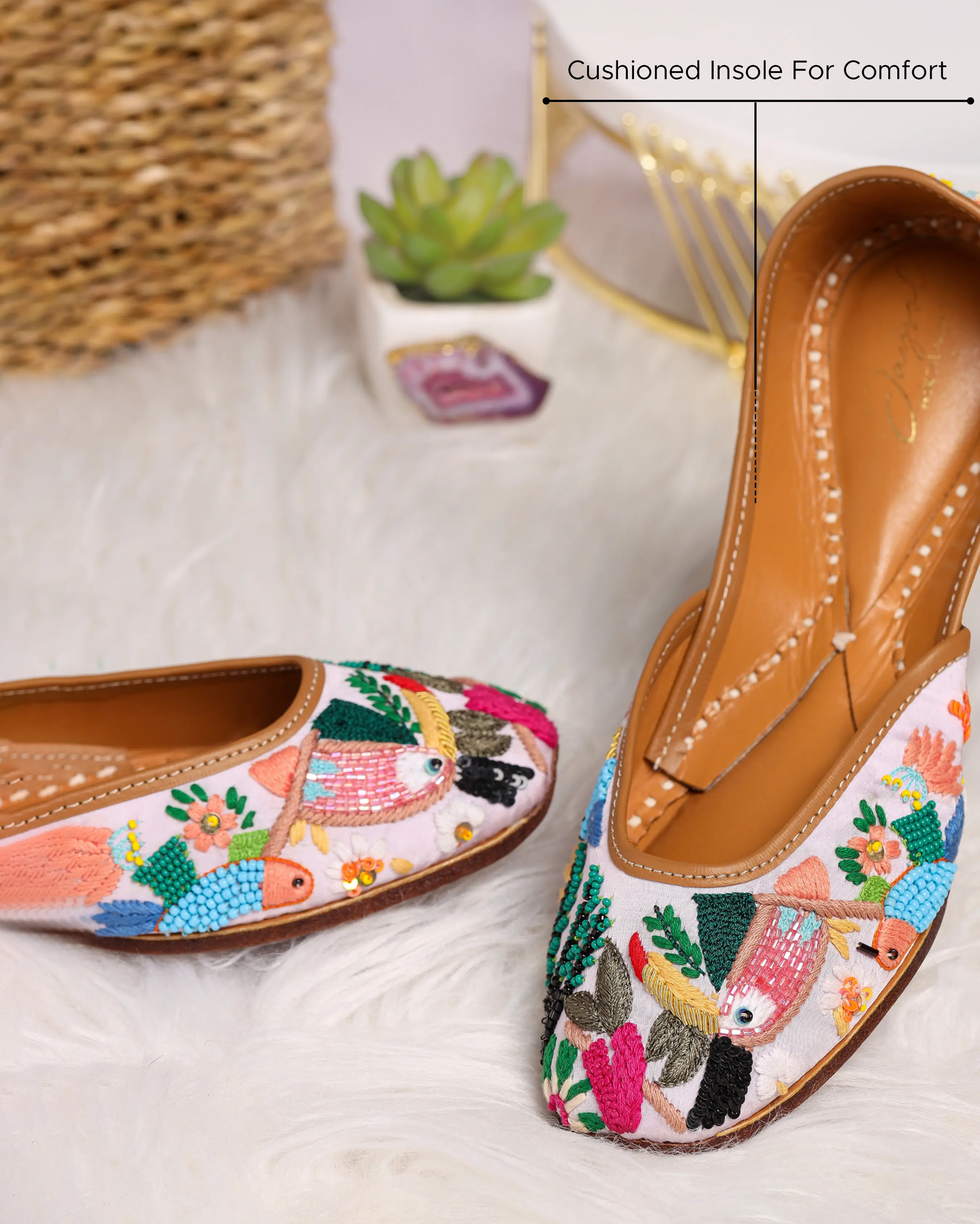 Purple Feather Handcrafted Jutti My Store