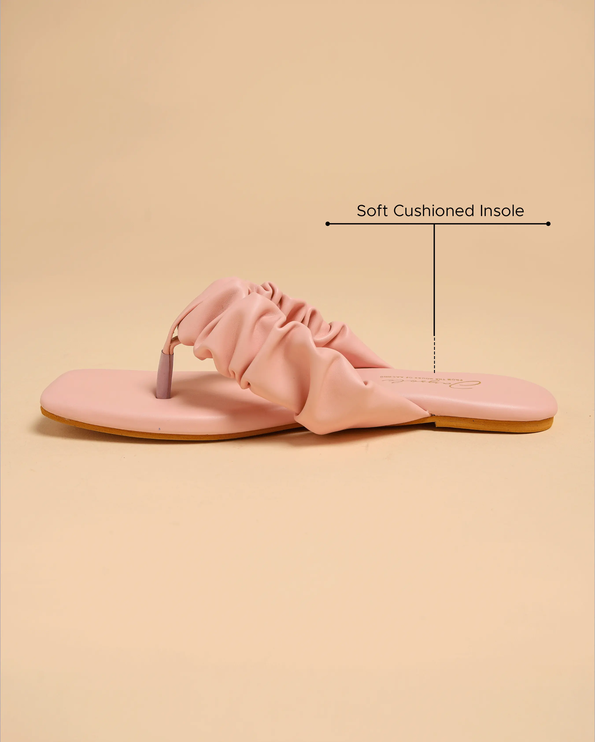 Pink Bachelor Gathered Flats My Store