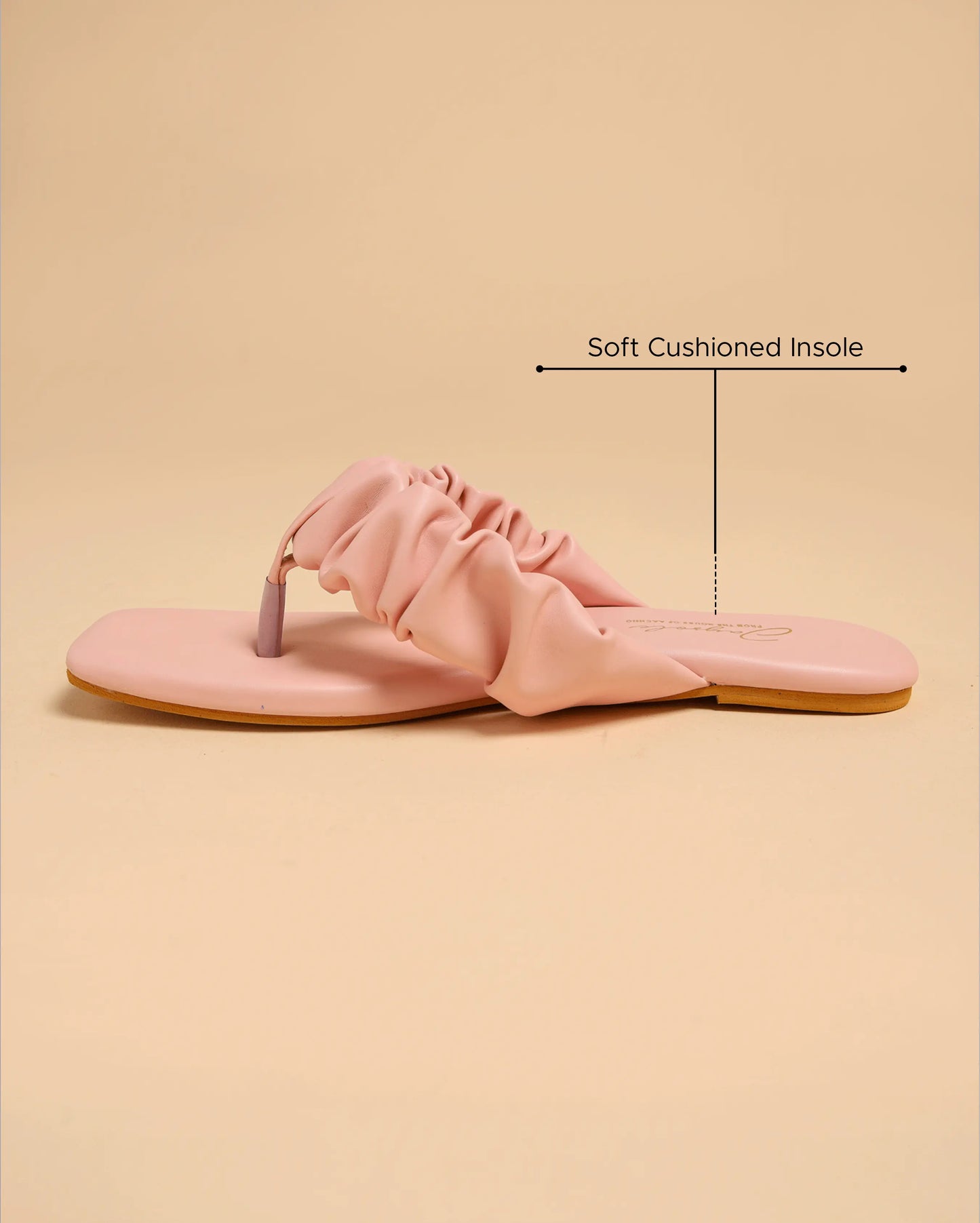 Pink Bachelor Gathered Flats My Store