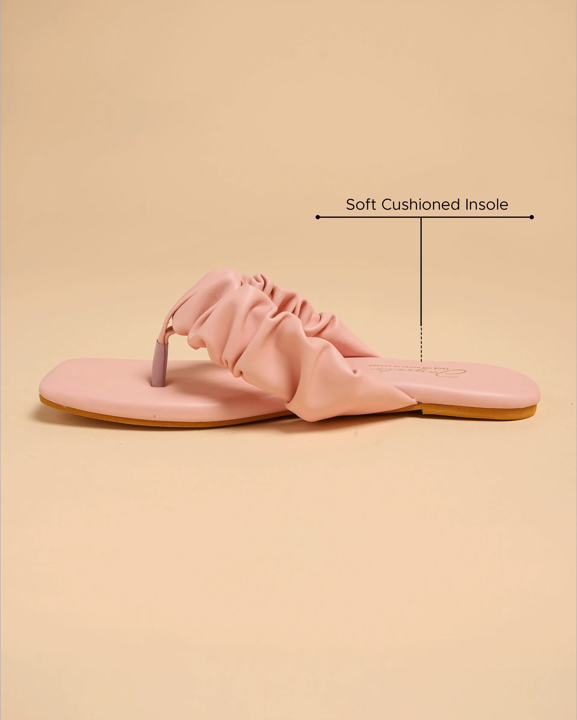 Pink Bachelor Gathered Flats My Store