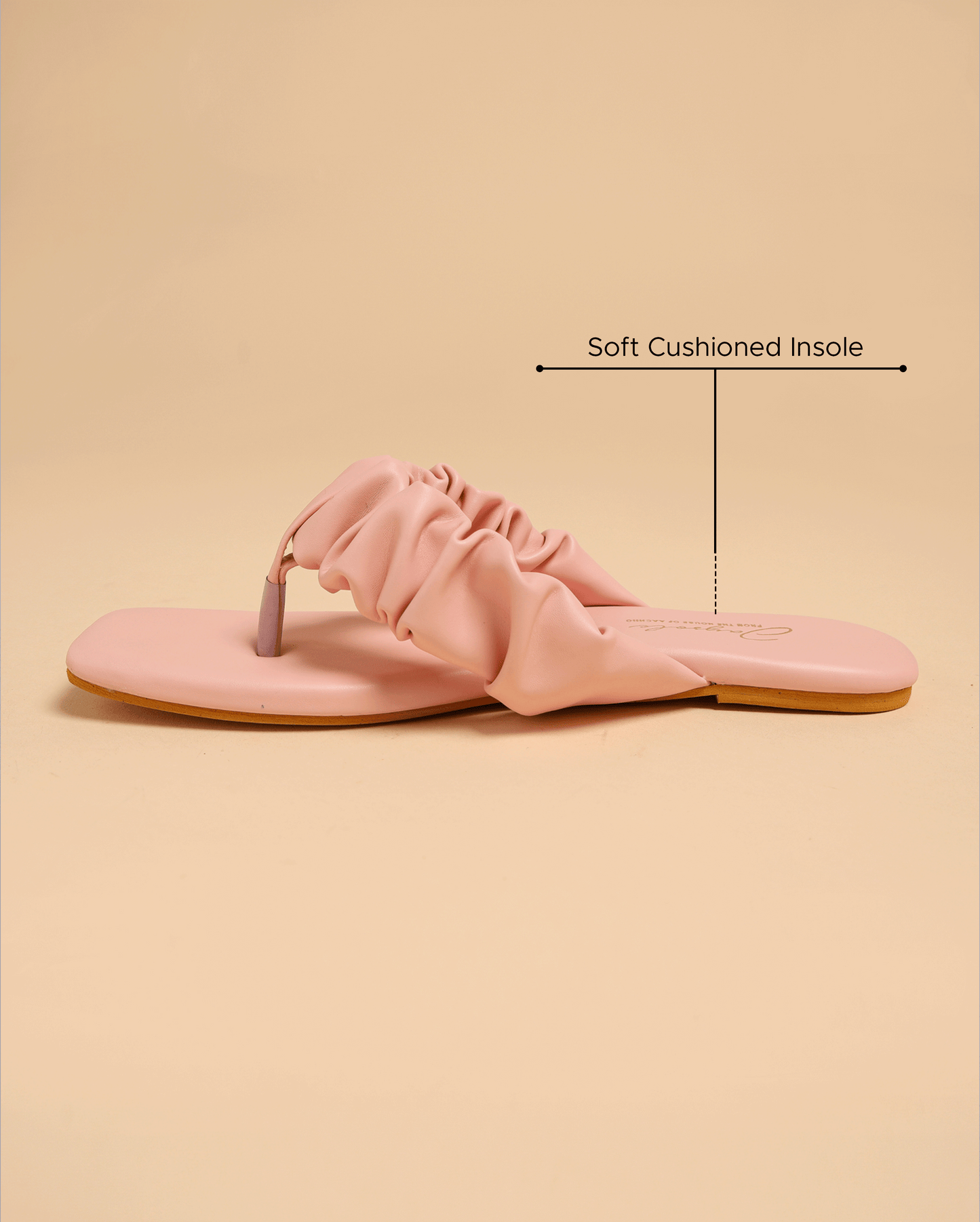 Pink Bachelor Gathered Flats My Store