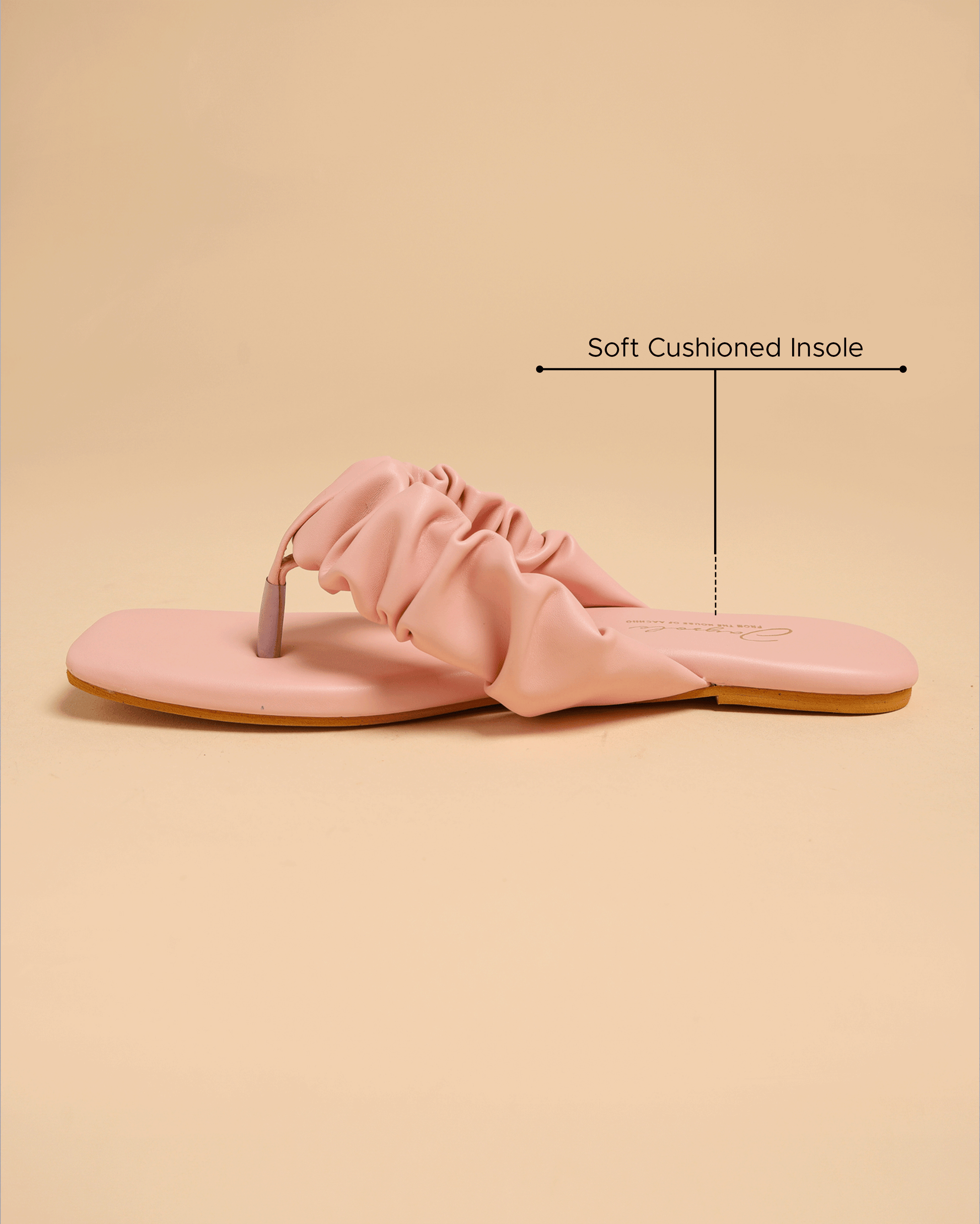 Pink Bachelor Gathered Flats My Store