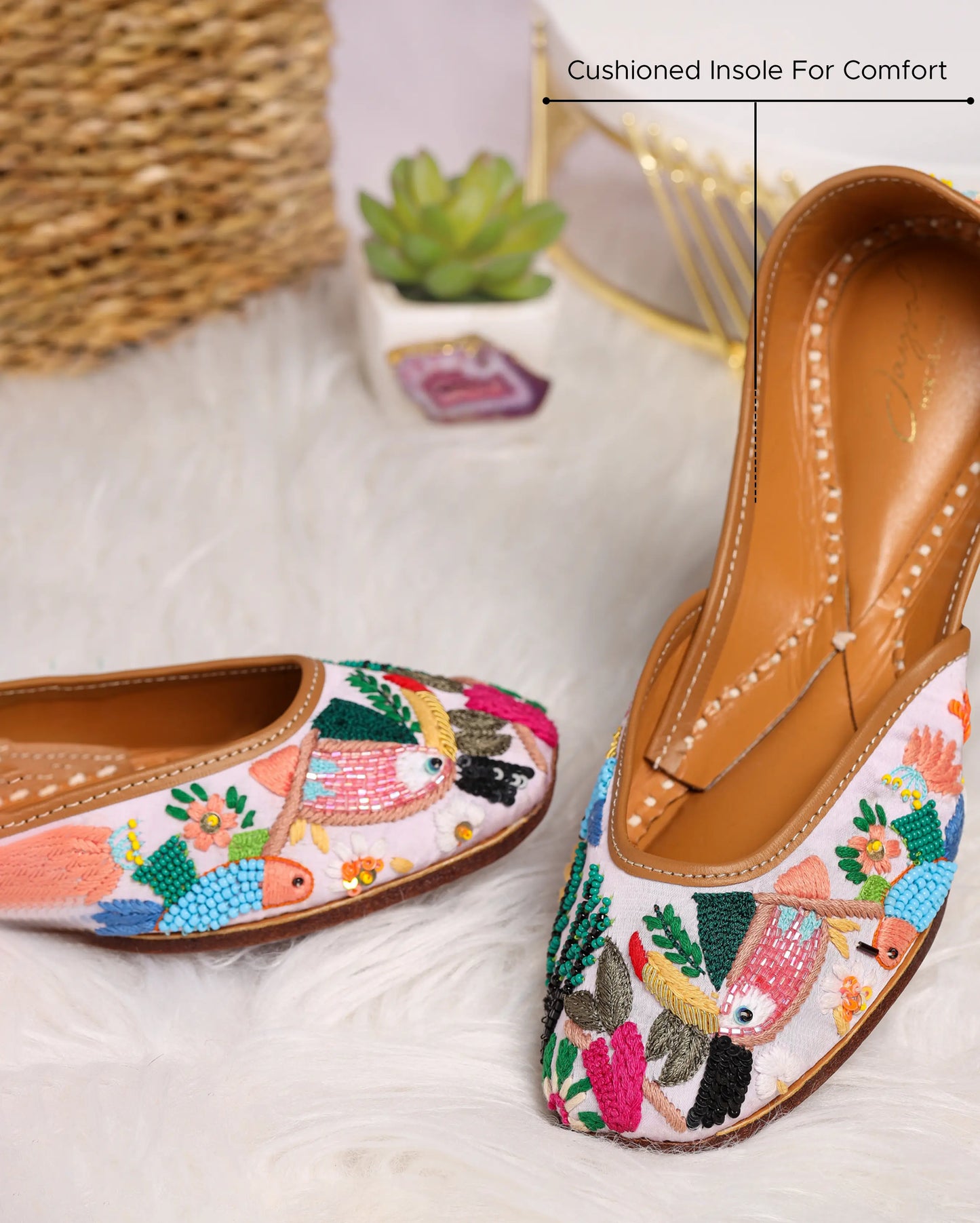 Purple Feather Handcrafted Jutti My Store