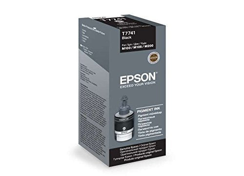 Epson Original Mono Ink Bottle T774 140 ml for Epson M100, M200, M105, M205 Printers Black Ink Cartridge    C13T774198