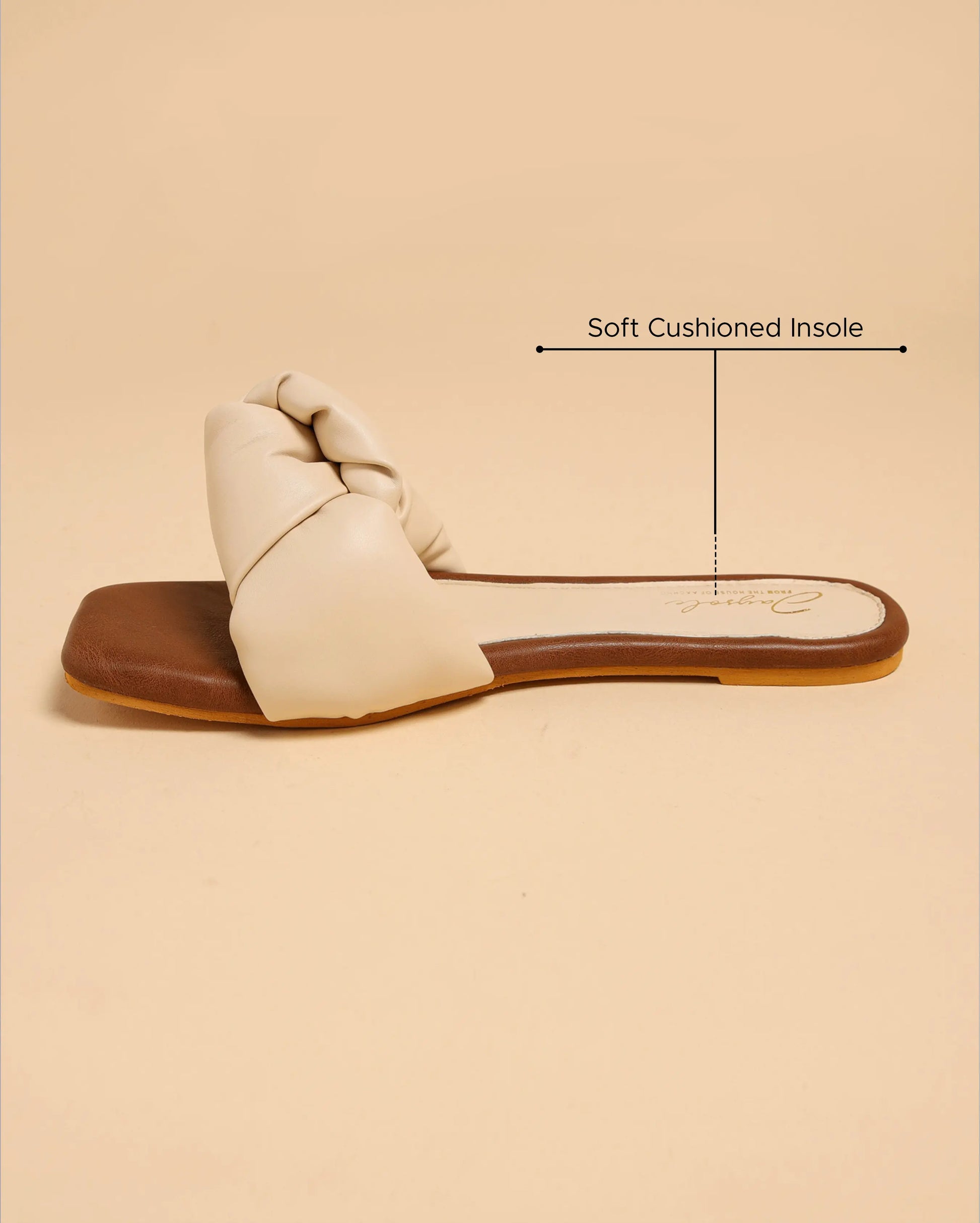 Camel Tale Knoted Flats My Store