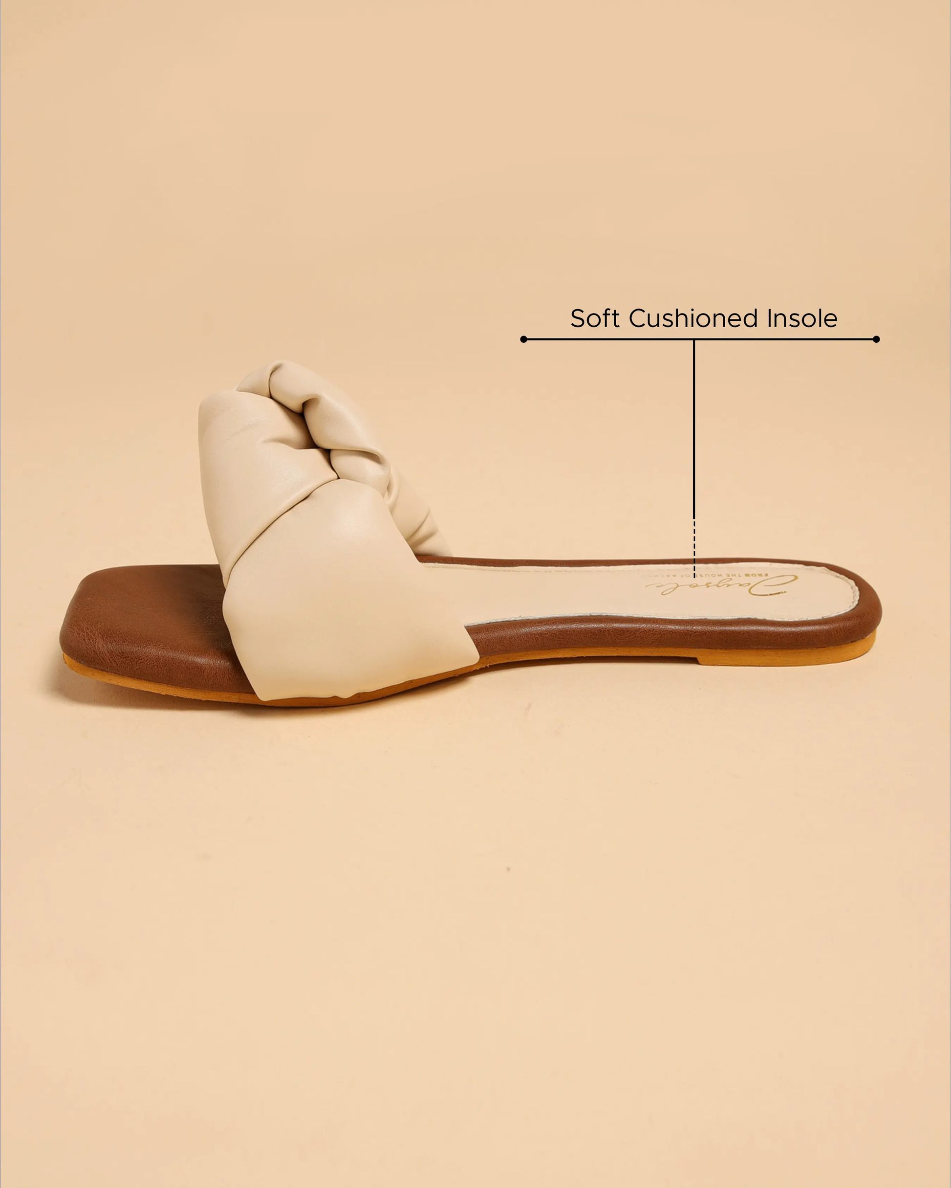 Camel Tale Knoted Flats My Store