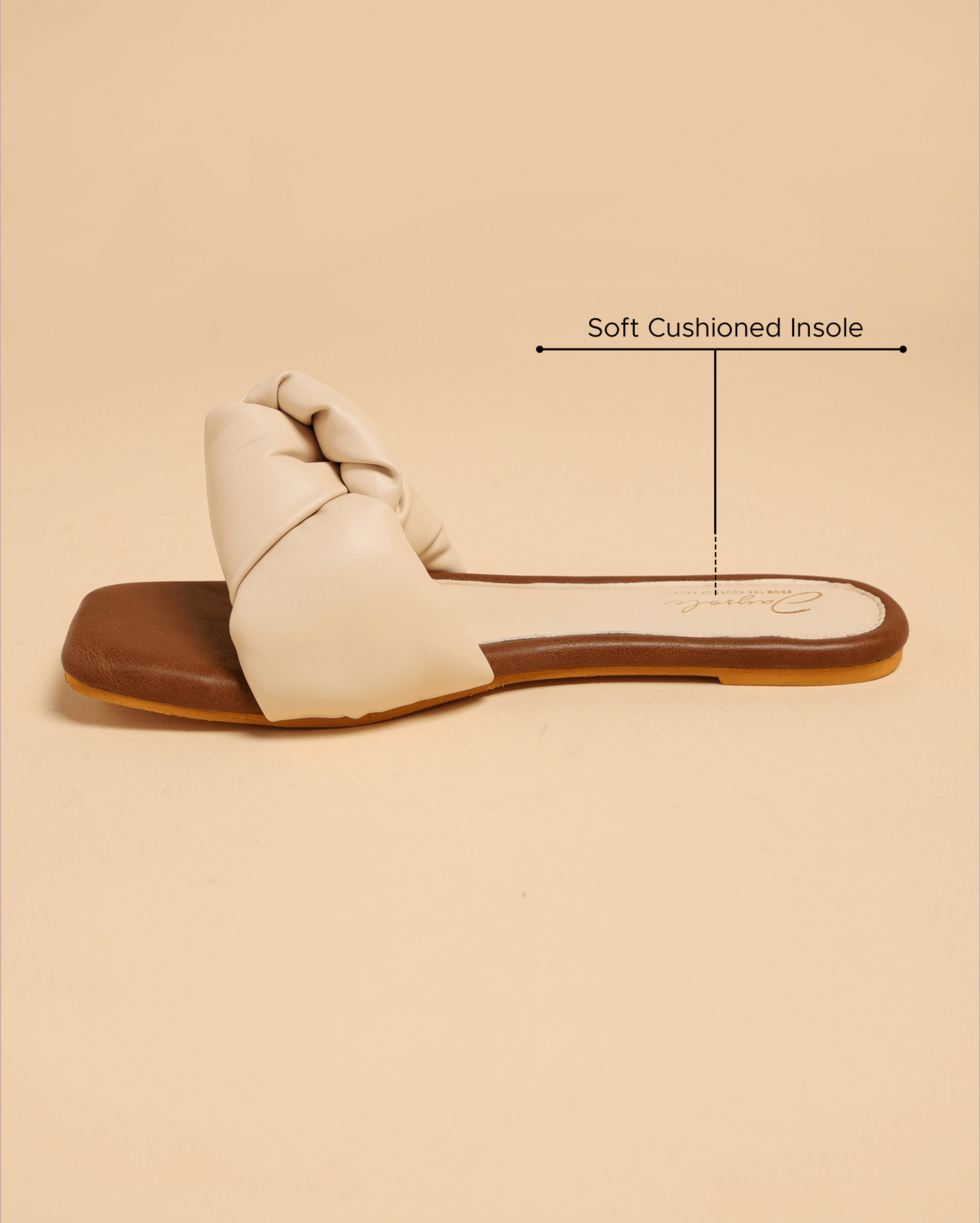 Camel Tale Knoted Flats My Store