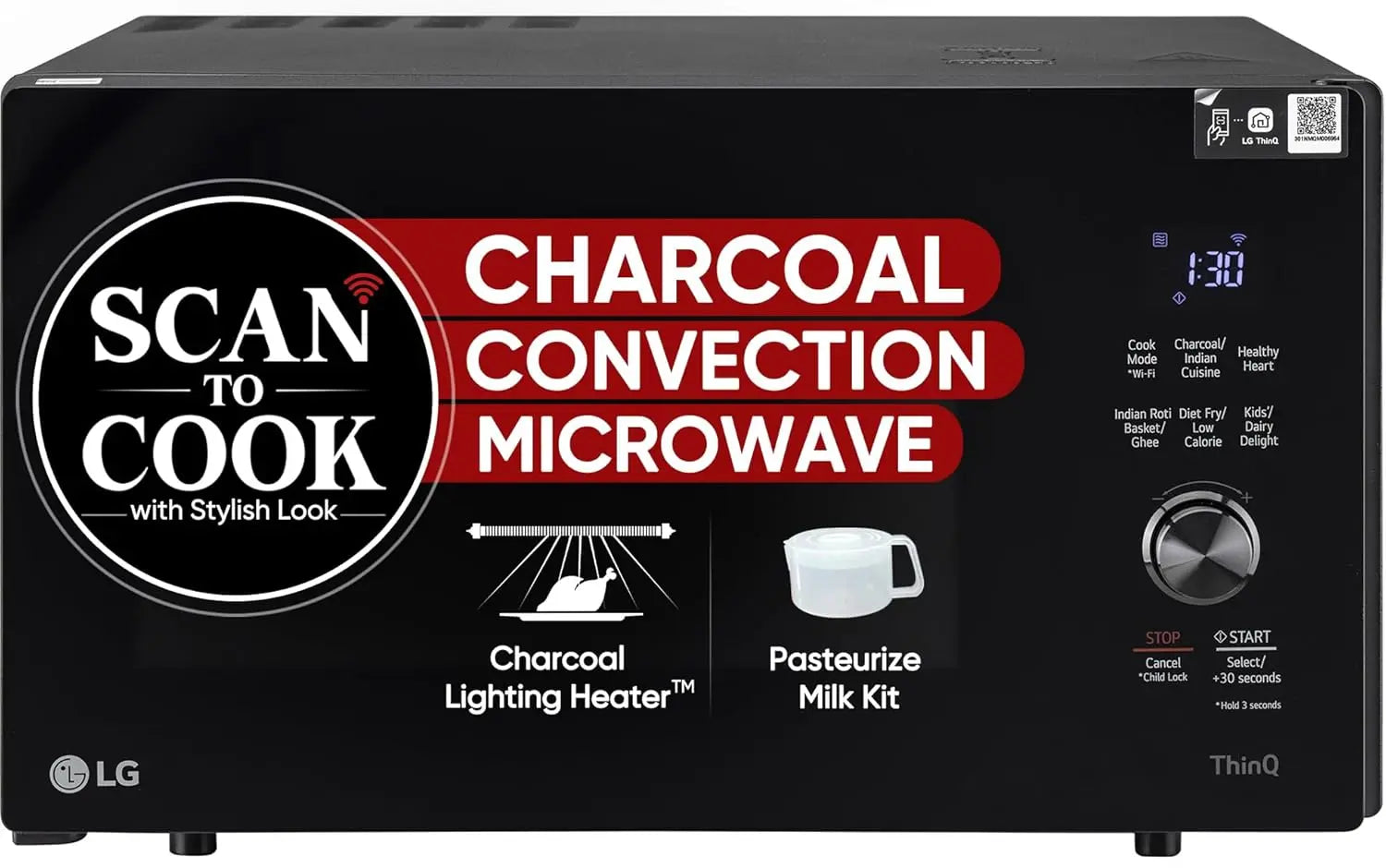 LG 28 L Wi-Fi Enabled Charcoal Convection Healthy Microwave Oven (MJEN286UFW.DBKQILN) My Store