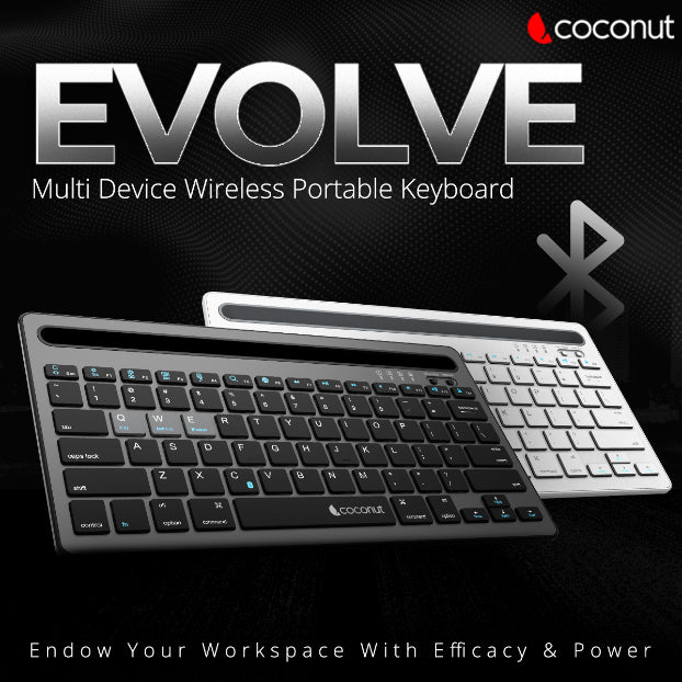 Coconut Wireless Bluetooth Keyboard Evolve