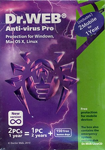 DR. WEB ANTIVIRUS PRO 2 USER 1 YEAR