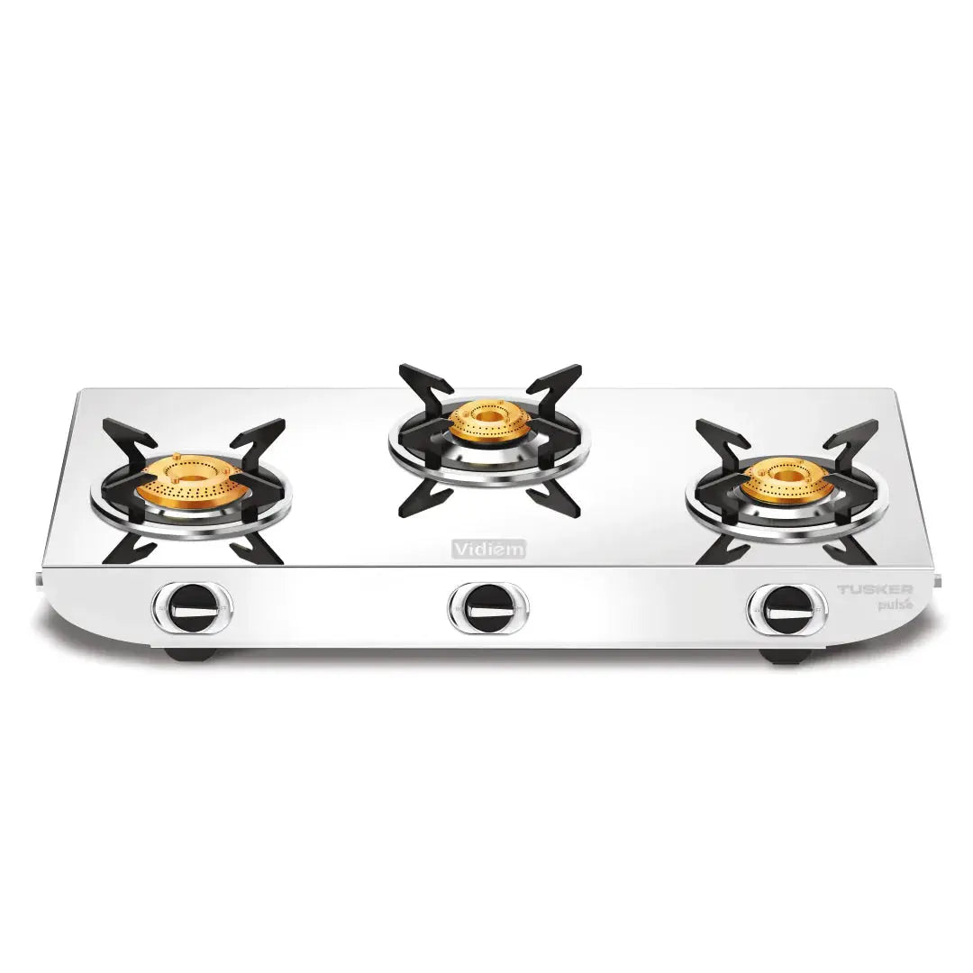 VIDIEM TUSKER PULSE 3 BURNER GAS STOVE (VIDIEM TUSKER PULSE 3B SS) My Store