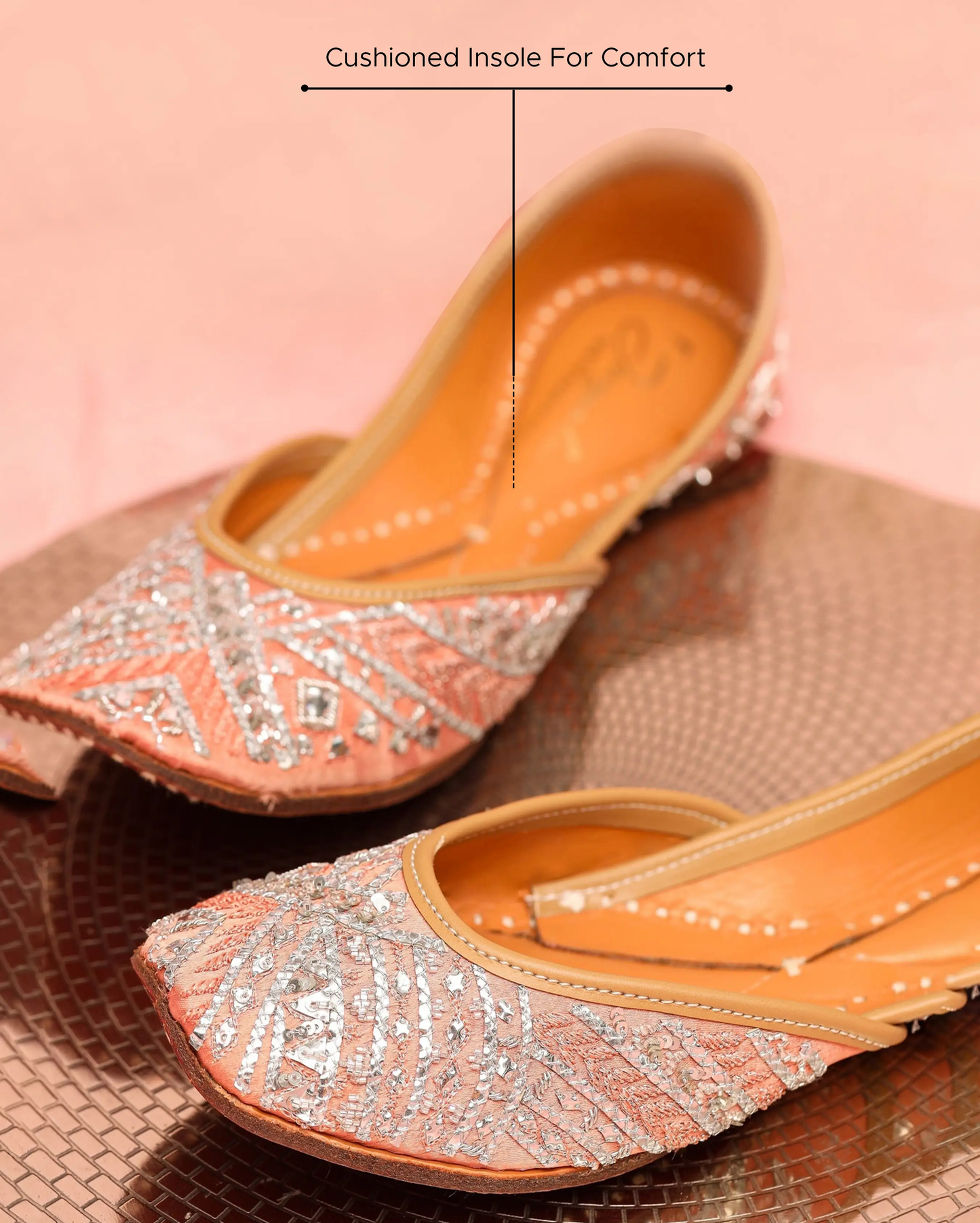 Peach Sprinkle Handcrafted Jutti My Store