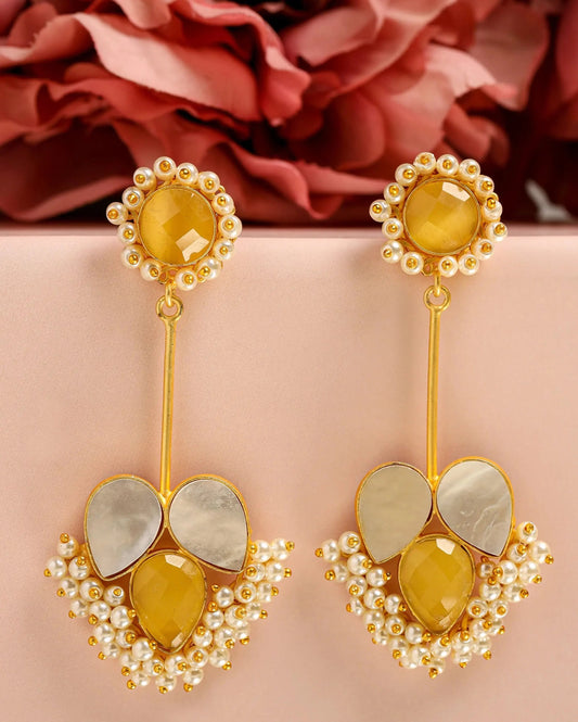 Mineral Yellow Handcrafted Earrings My Store