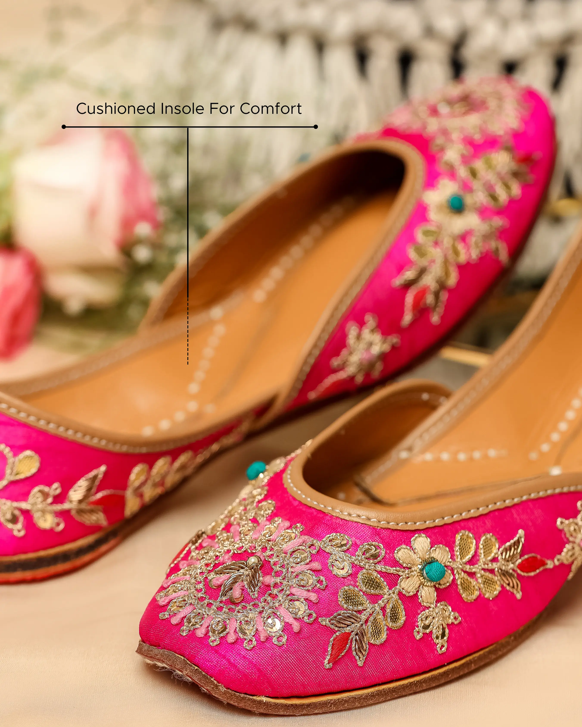 French Pink Handcrafted Jutti My Store