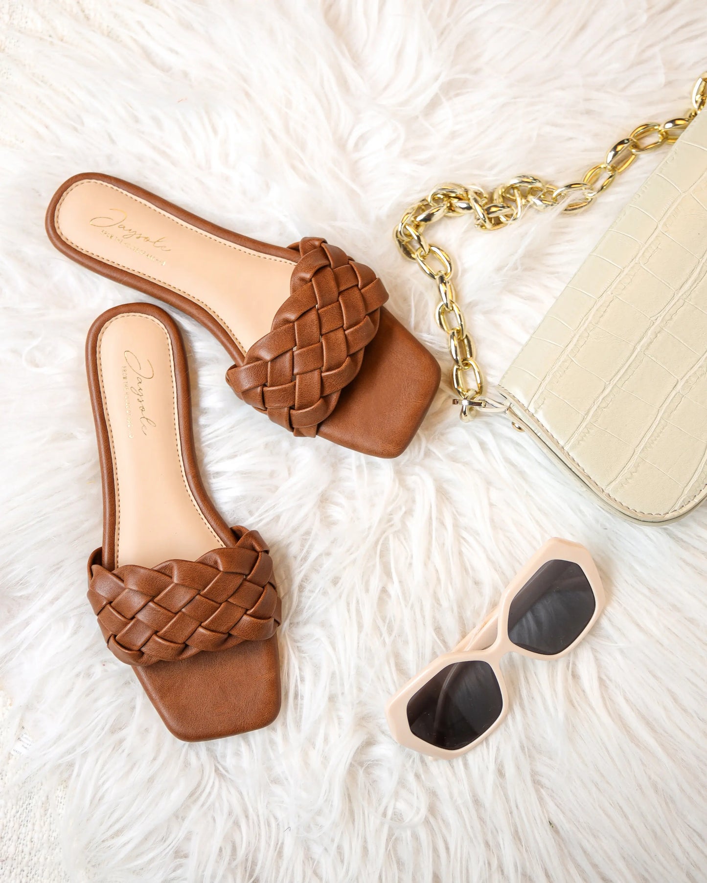 Sand Shell Braided Slides My Store