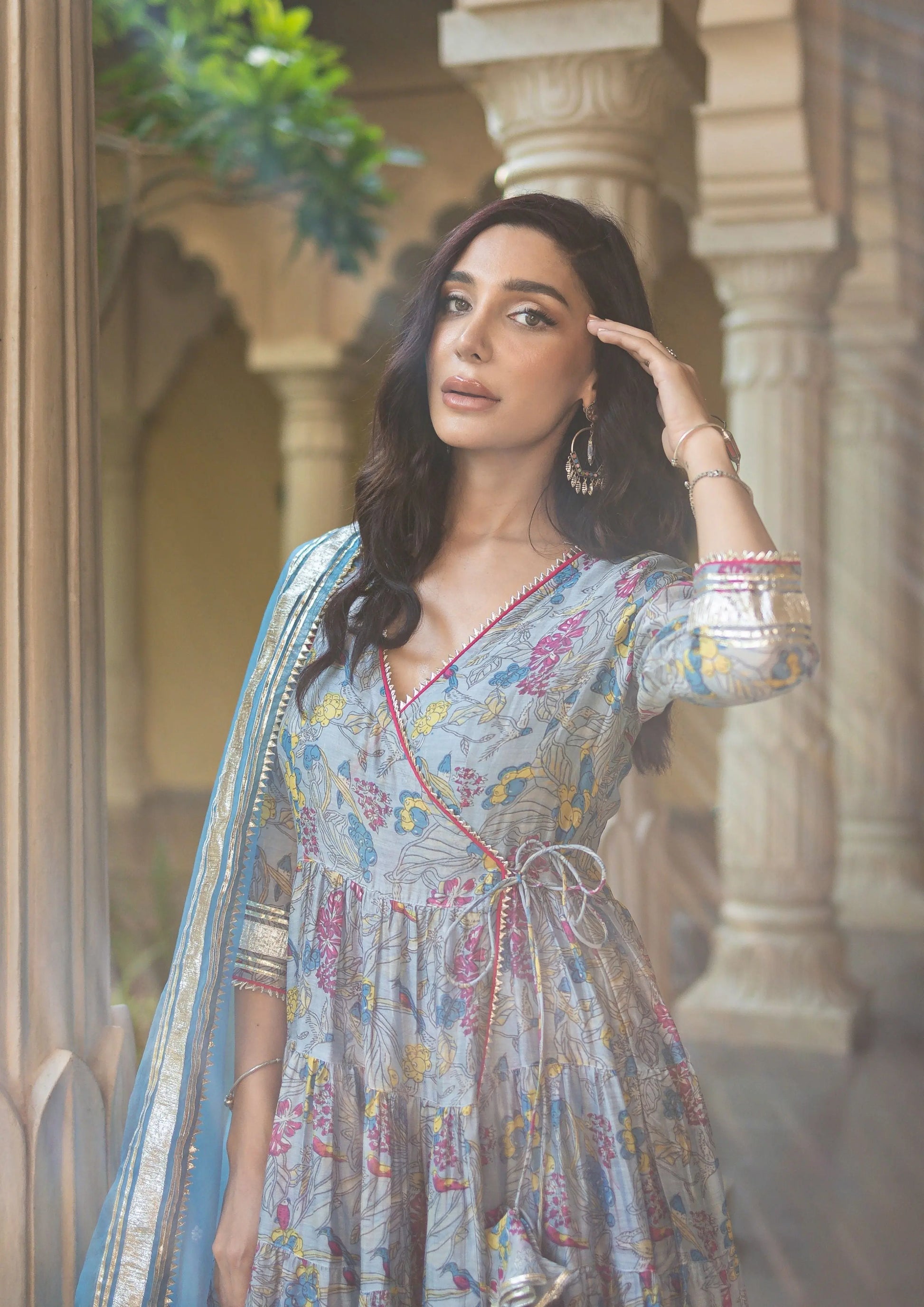 Noori Chanderi Angrakh Suit Set My Store