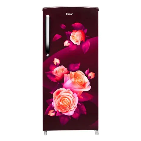 Haier 205 L 3 Star Single Door Refrigerator, Red Rose Finish (HRD-2263CRR-N) My Store