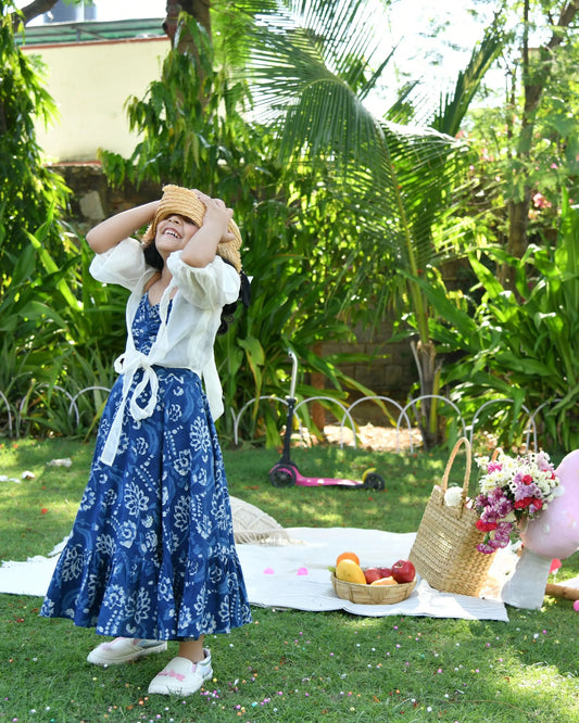 Blossom Handblock Cotton Dress My Store