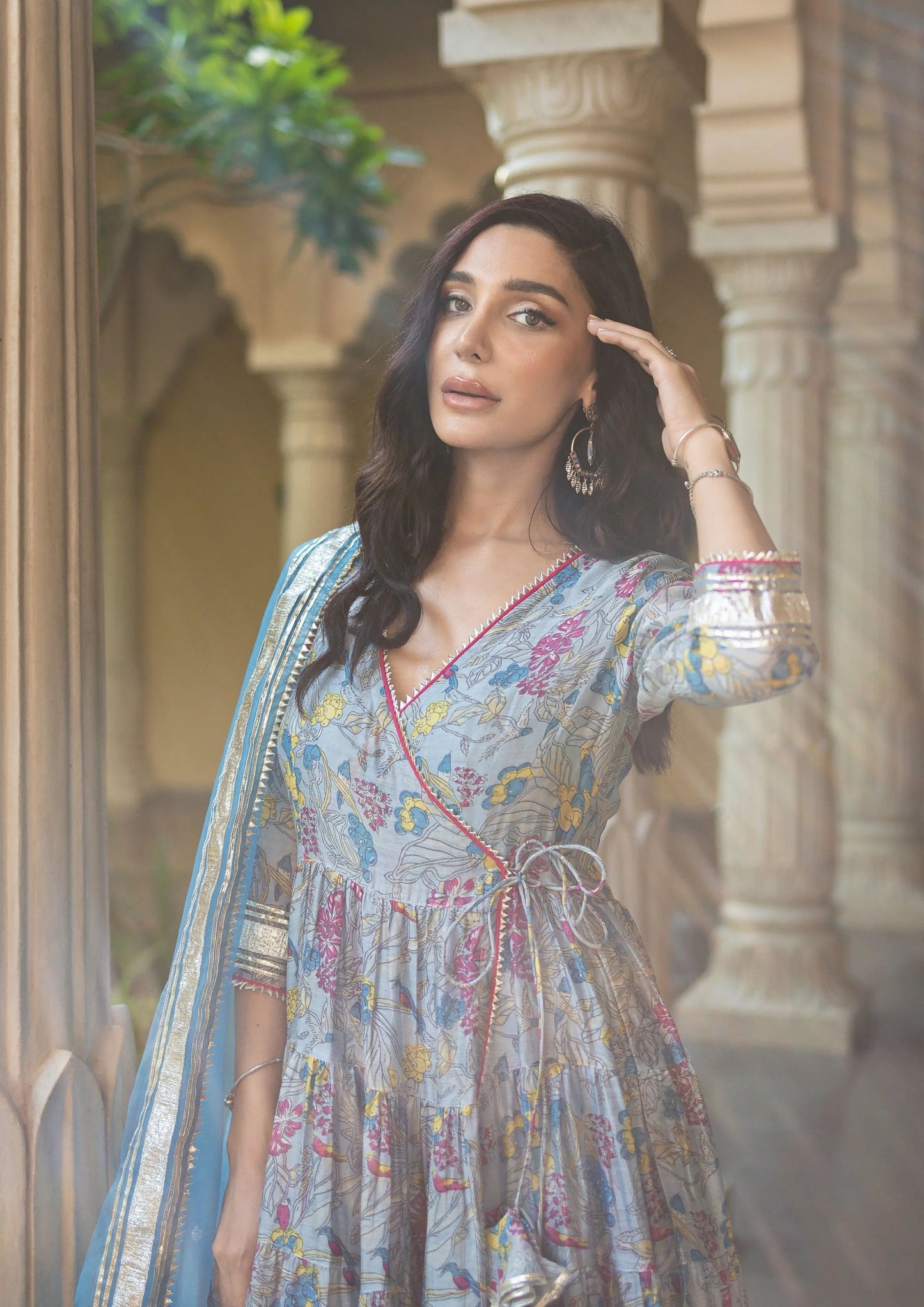 Noori Chanderi Angrakh Suit Set My Store