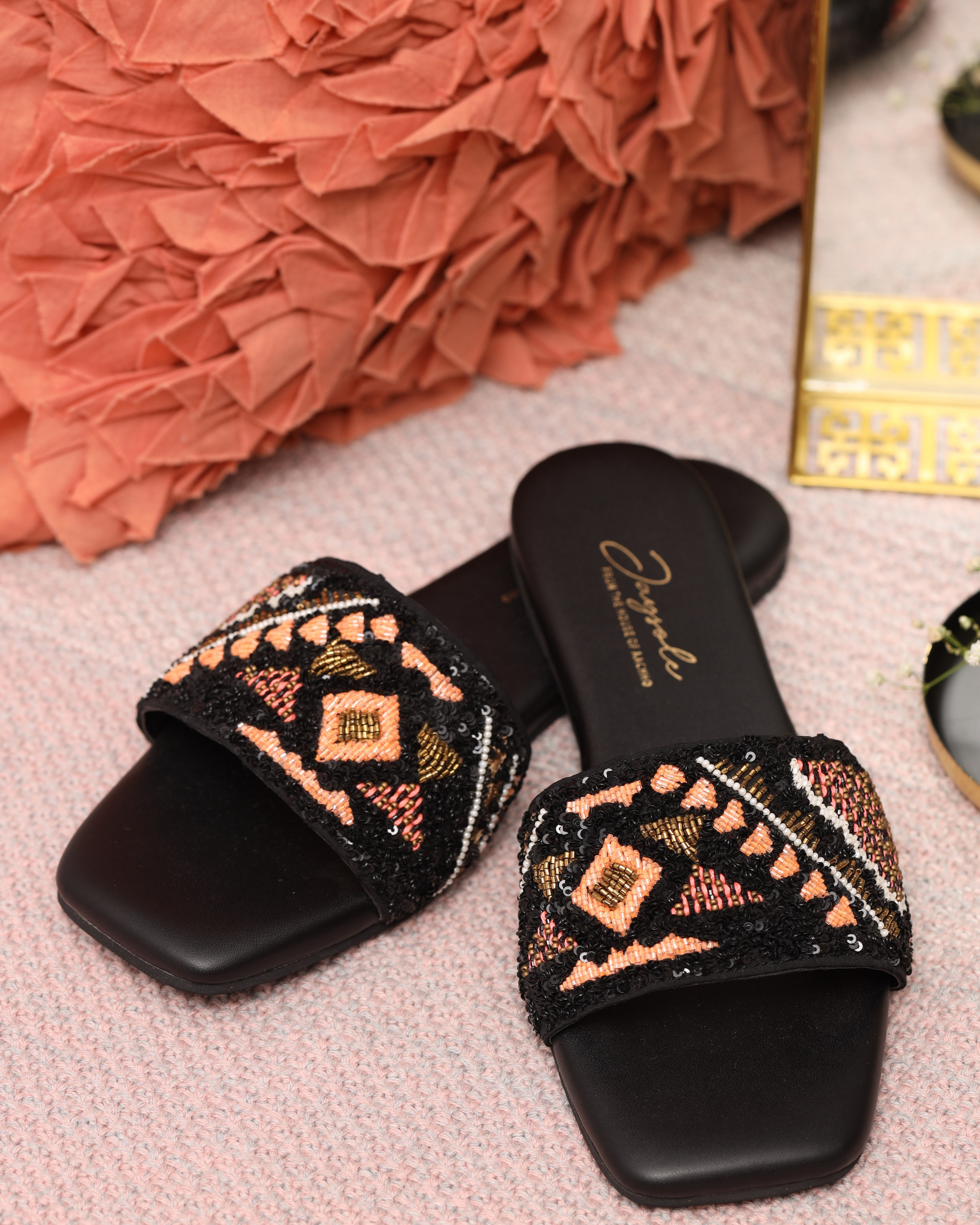 Black Beetle Handcrafted Flats My Store