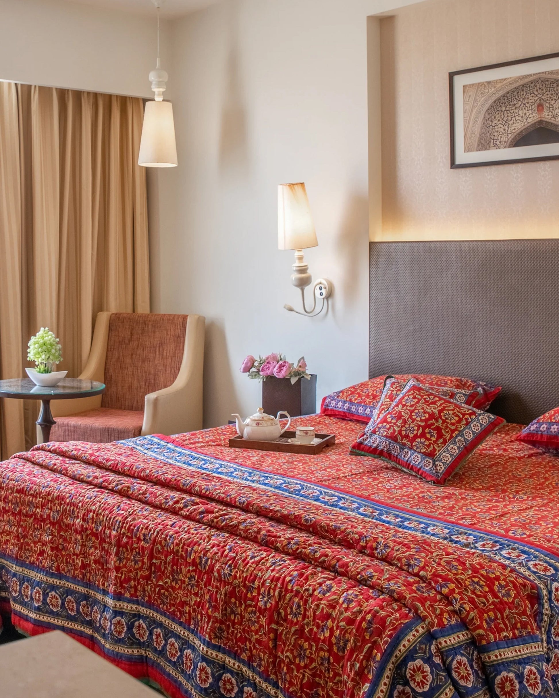 Rojo Handblock Printed Bedding Set My Store