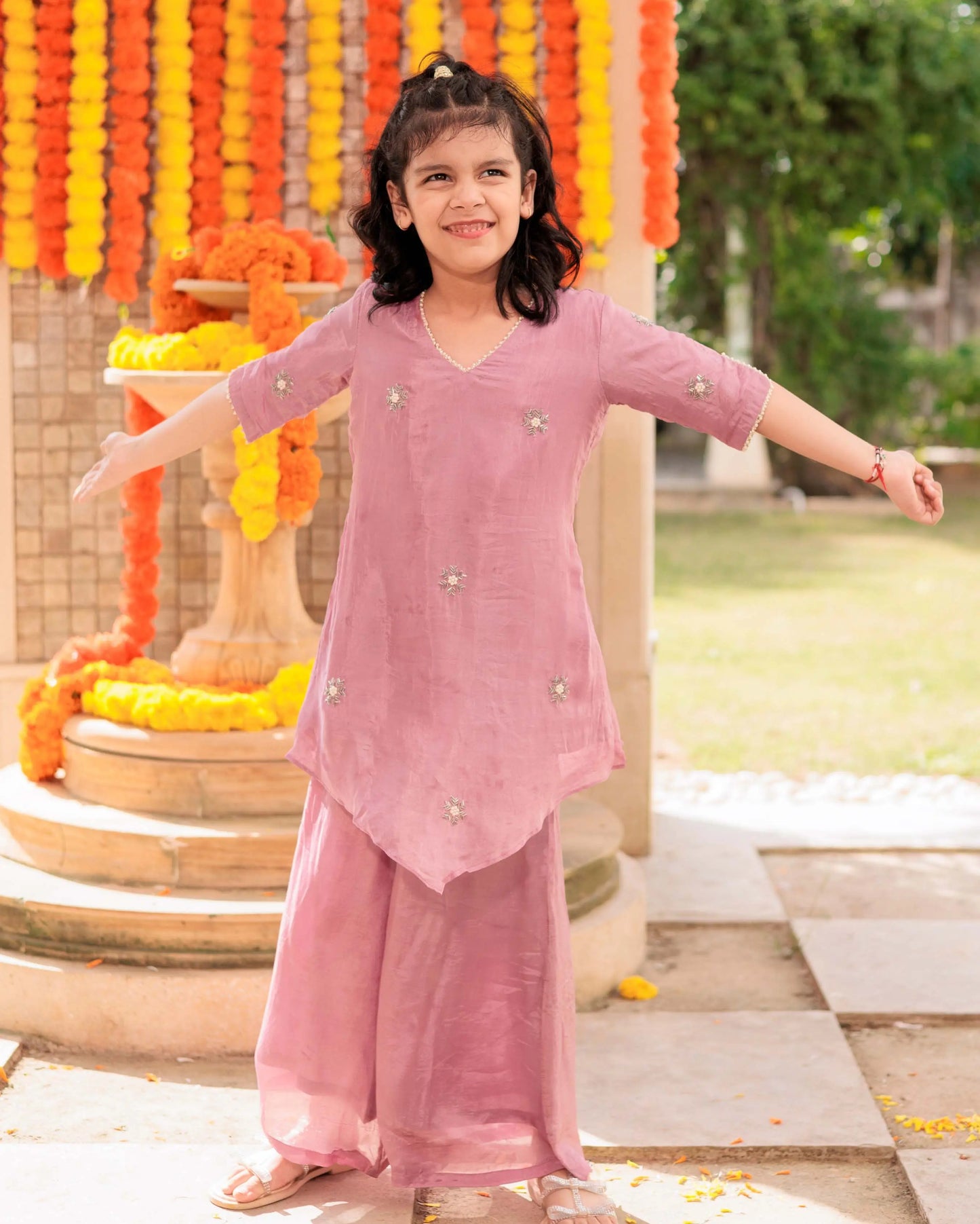 Purple Paradise Silk Coord Set My Store