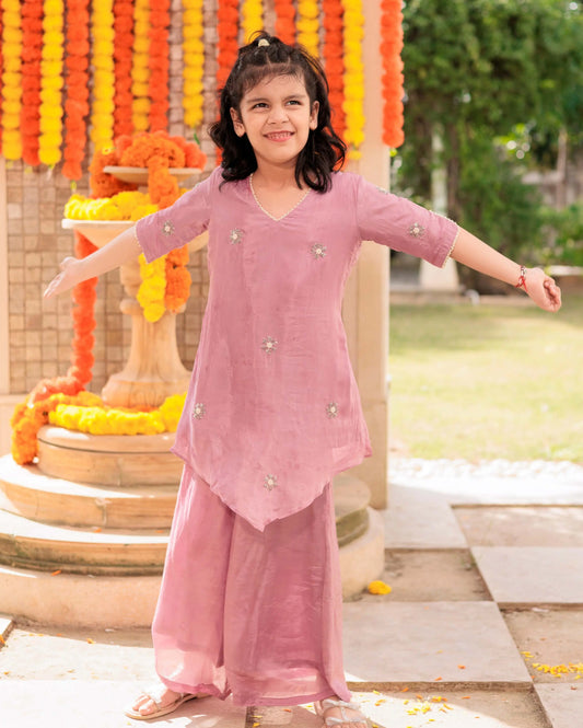 Purple Paradise Silk Coord Set My Store