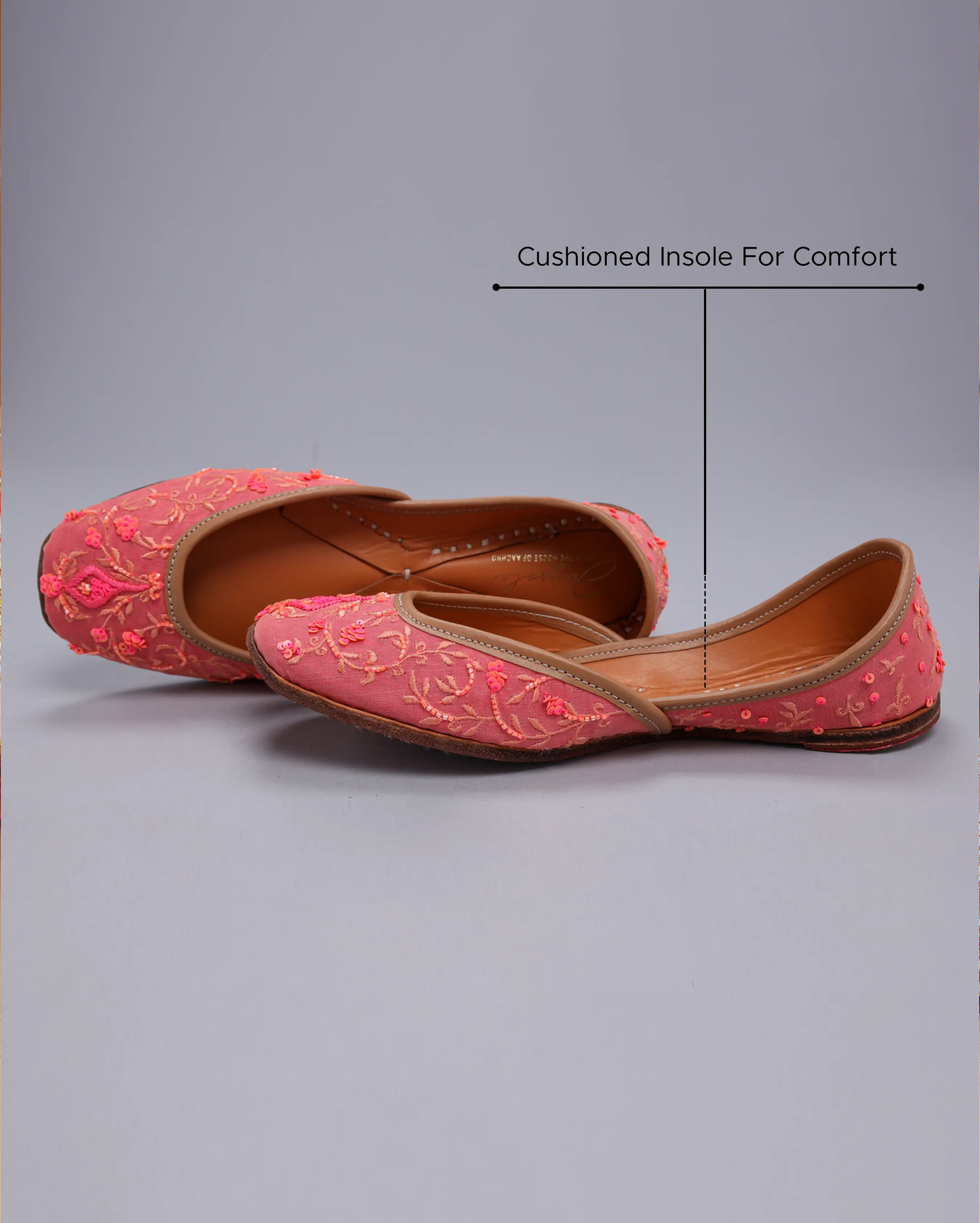 Tinsel Pink Handcrafted Jutti My Store