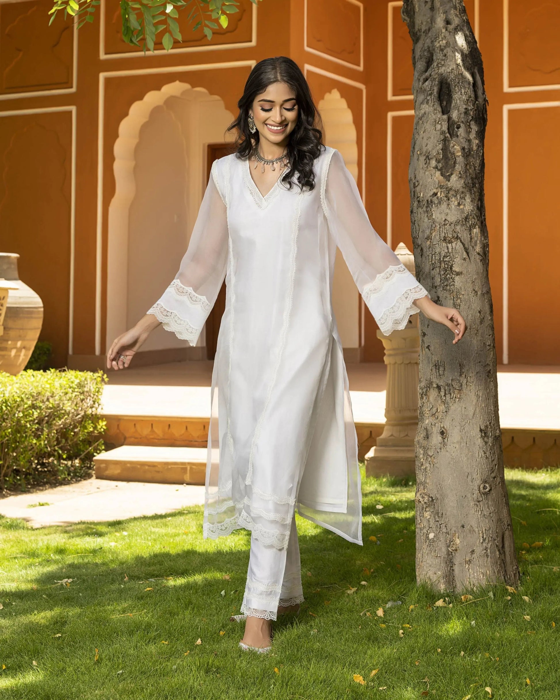 Sophia Organza Straight Kurta Set My Store