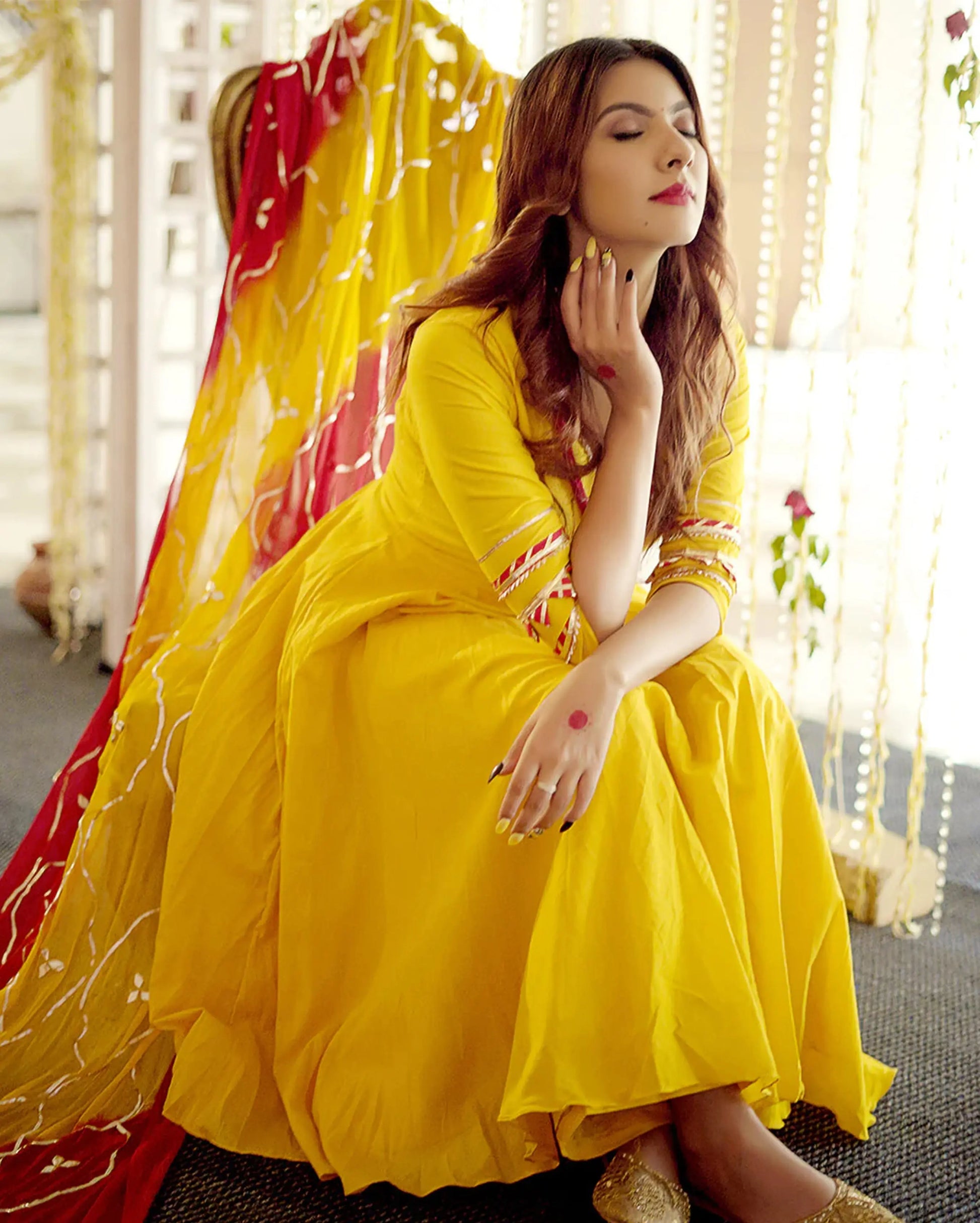 Royal Yellow Gotapatti Suit Set My Store