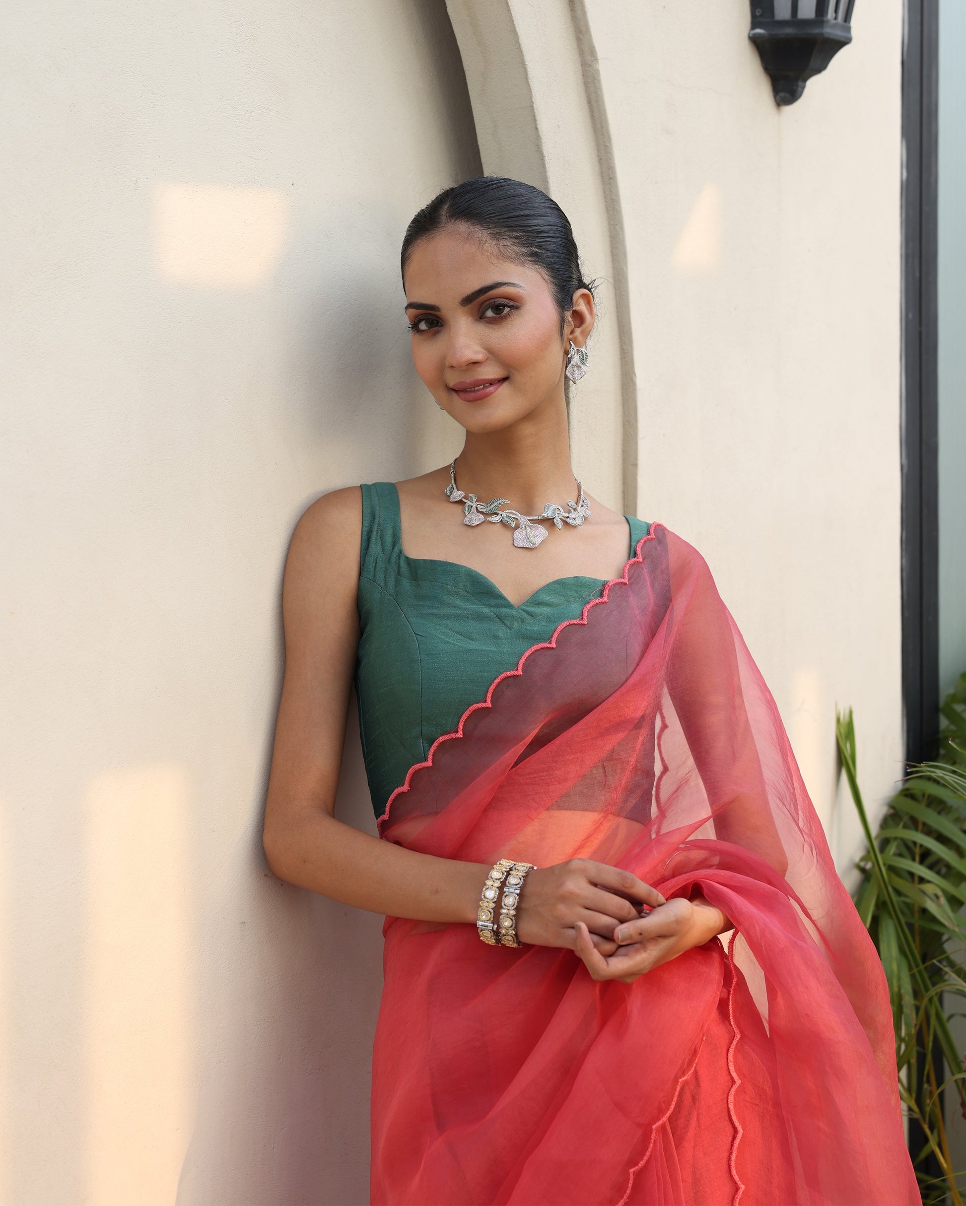 Shivani Green Silk Blouse My Store