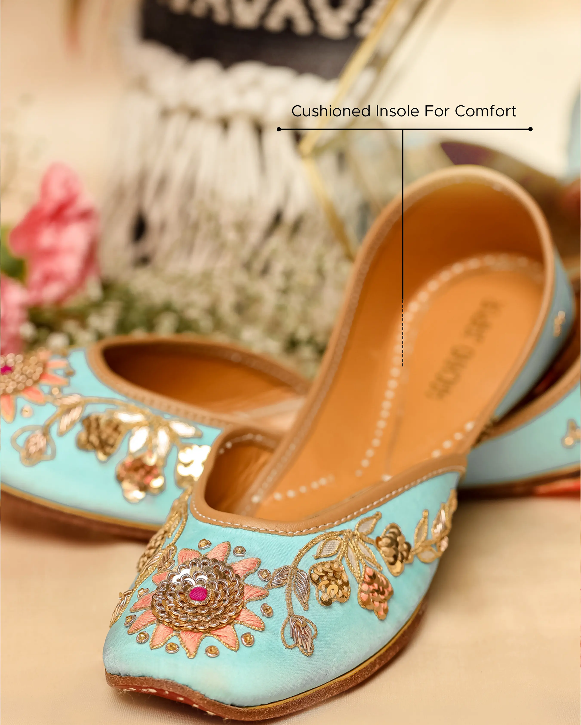 Blue Strobe Handcrafted Jutti My Store