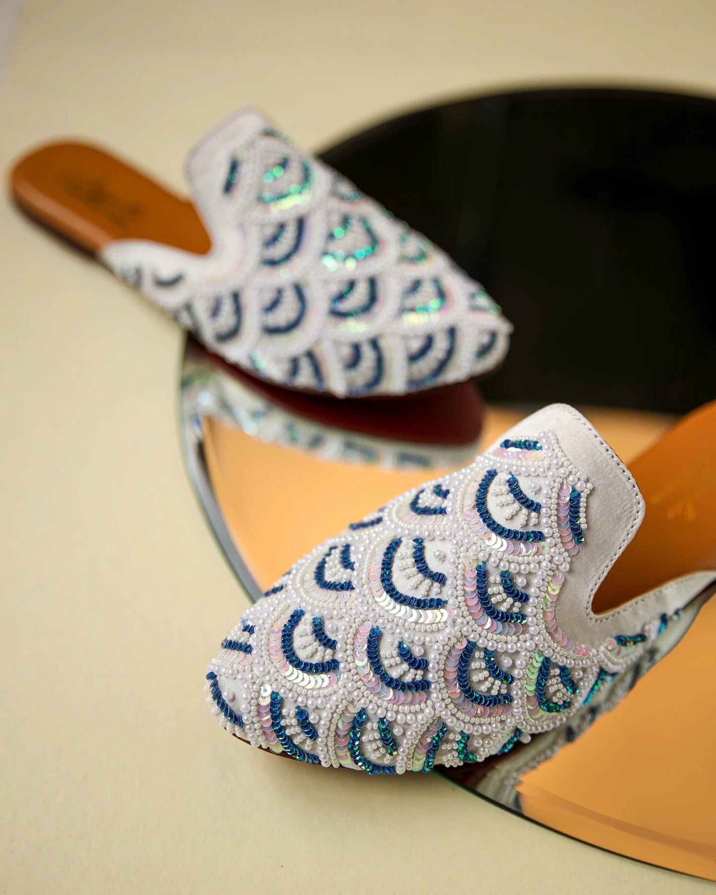 Blissful Blue Handcrafted Mules My Store