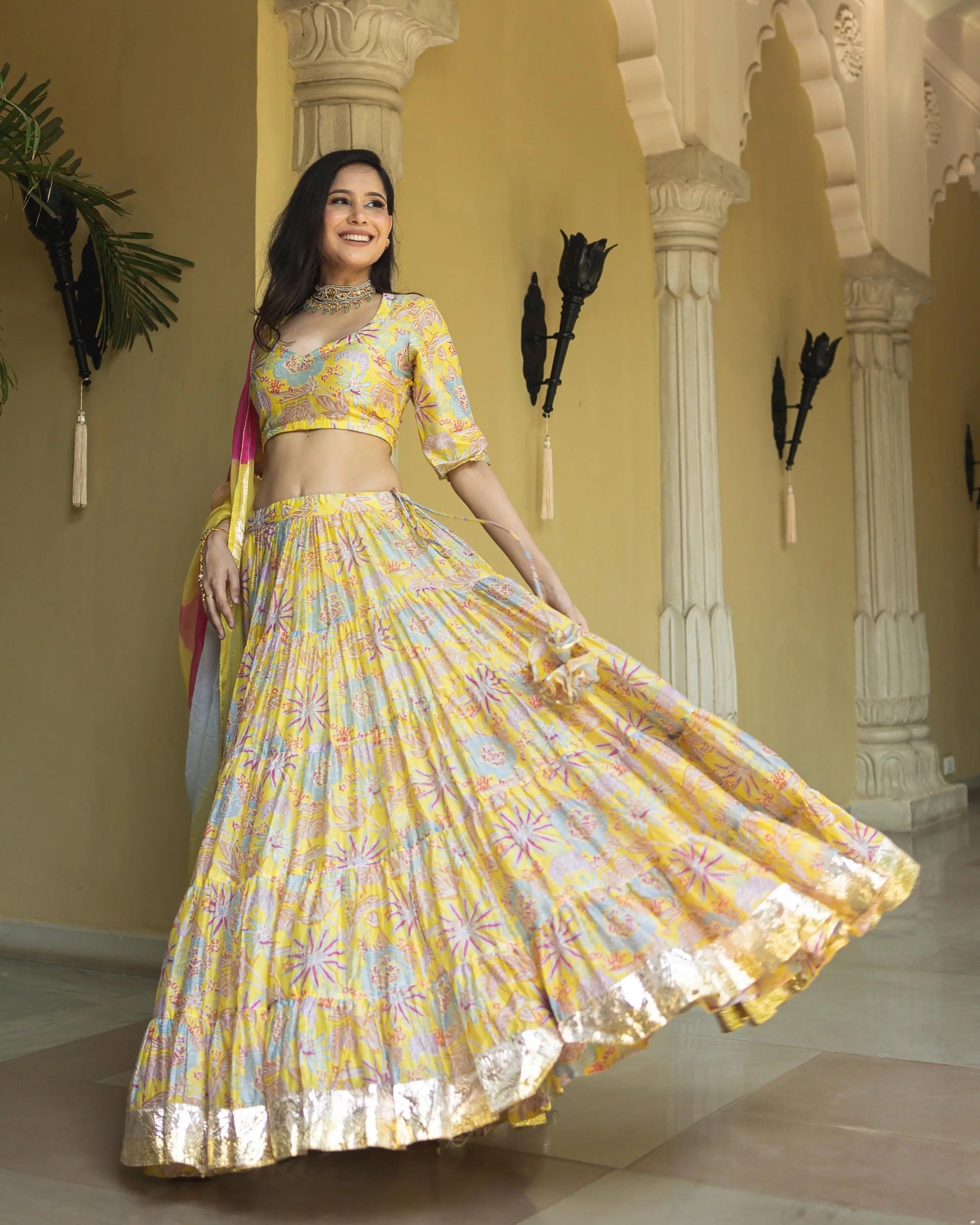 Chandni Chanderi Lehenga Set My Store