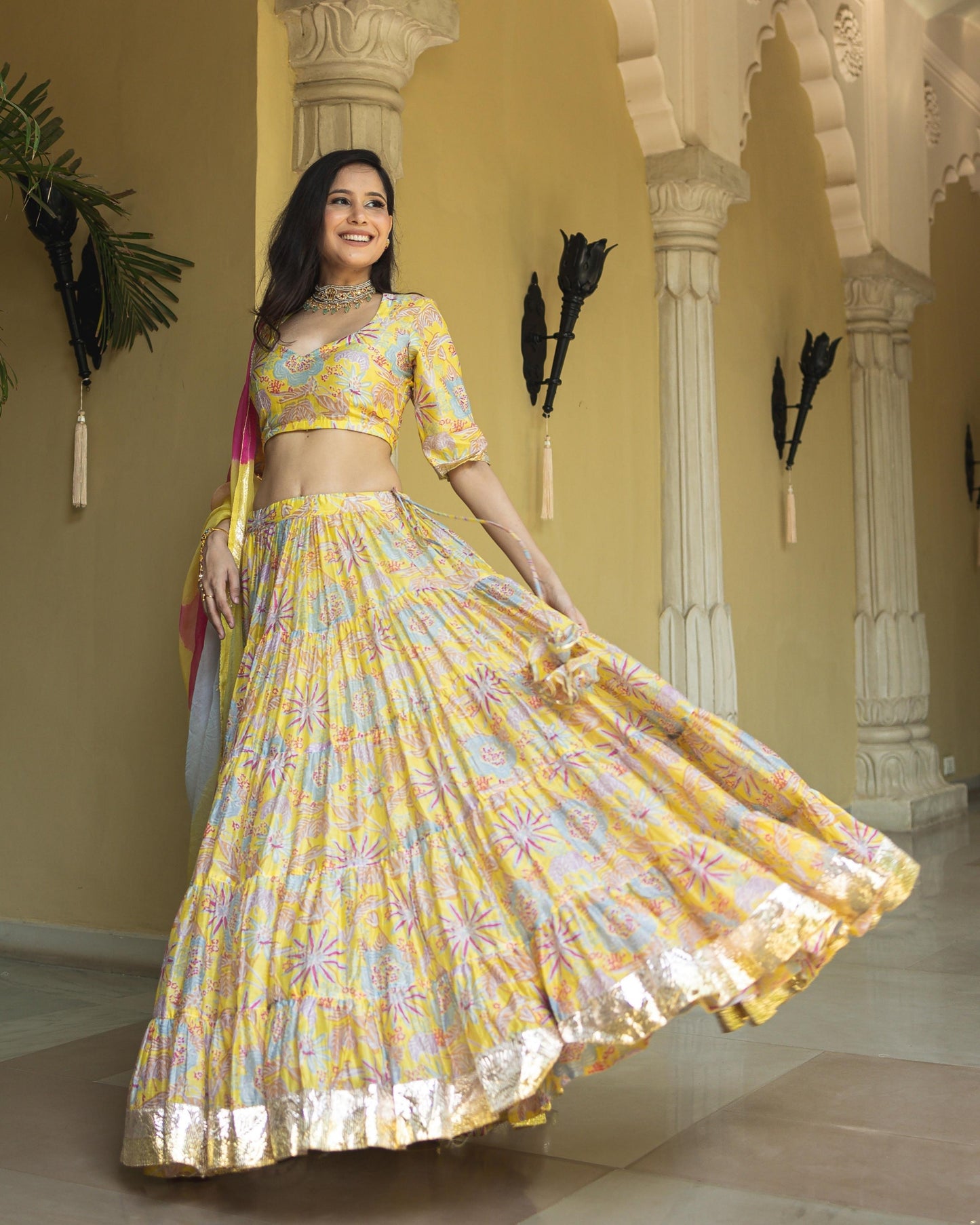 Chandni Chanderi Lehenga Set My Store