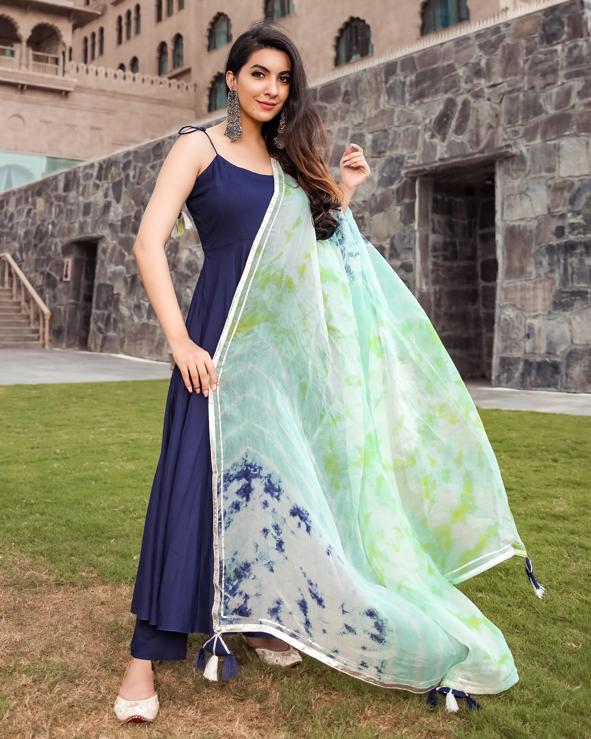 Dark Knight Tie Dye Gota Suit Set My Store