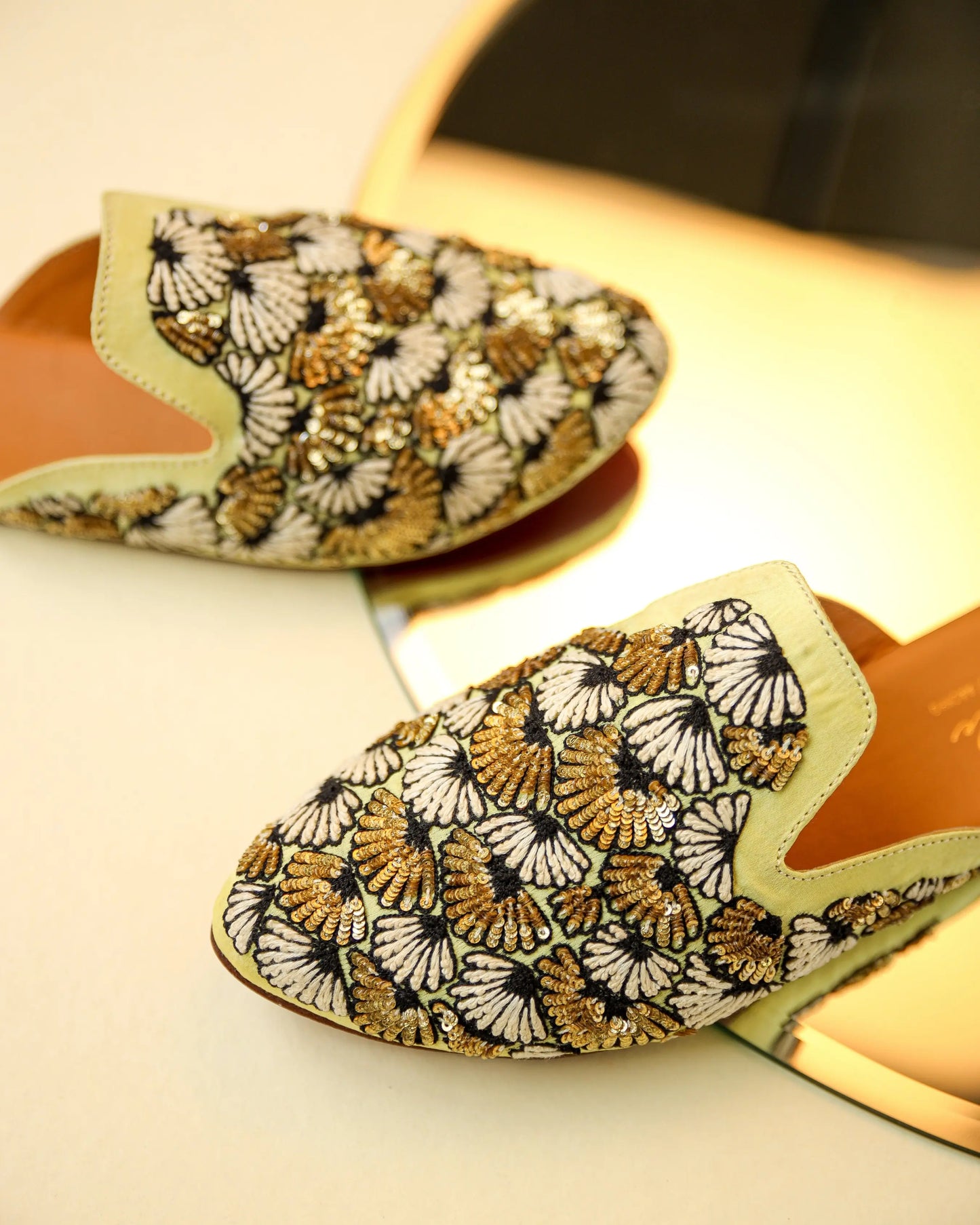 Antique Gold Handcrafted Mules My Store