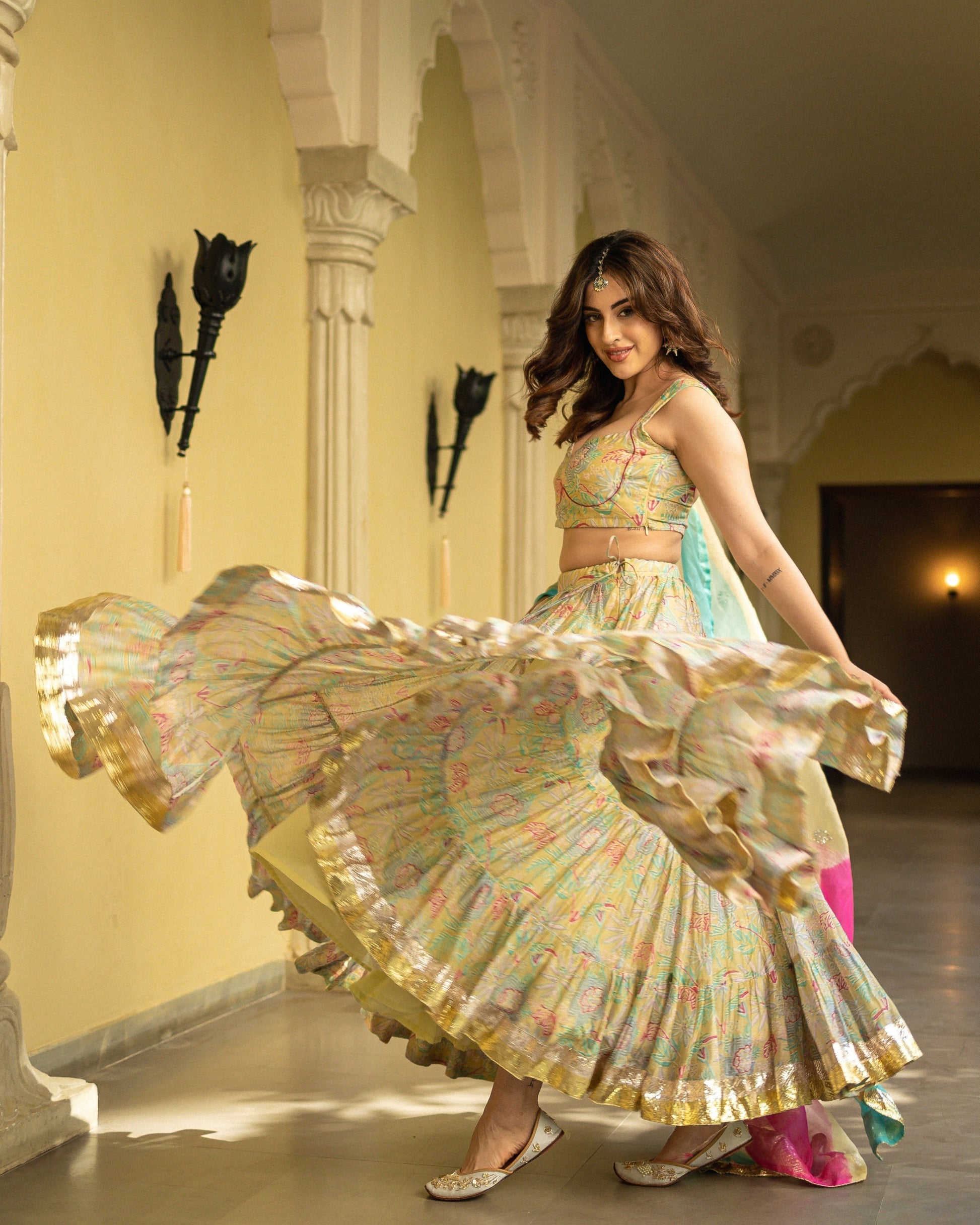 Ayla Chanderi Lehenga Set My Store