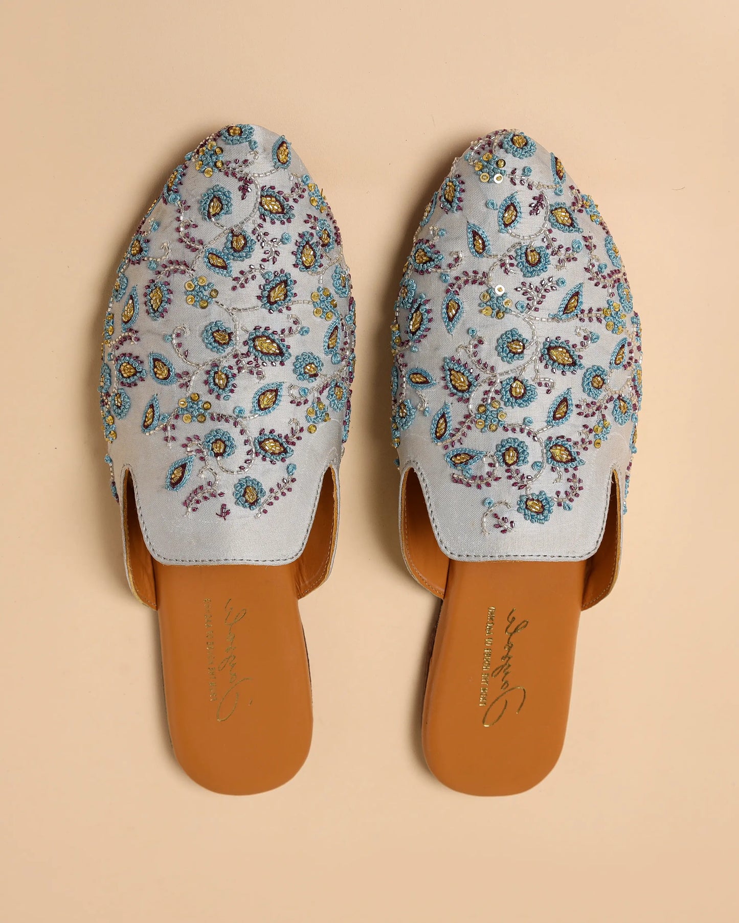 French Knots Handcrafted Mules My Store