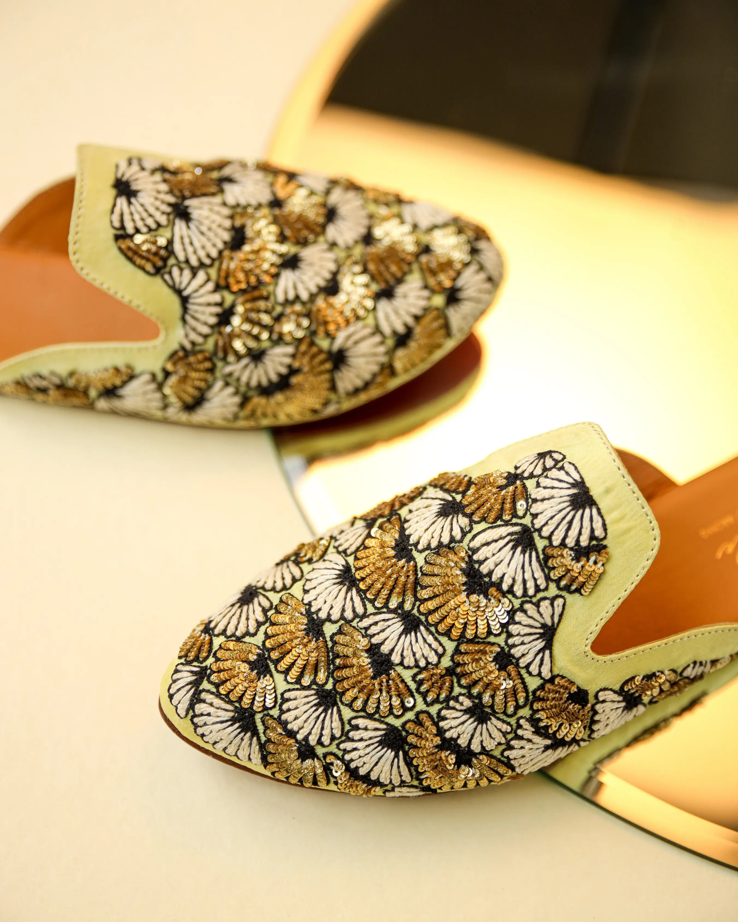 Antique Gold Handcrafted Mules My Store