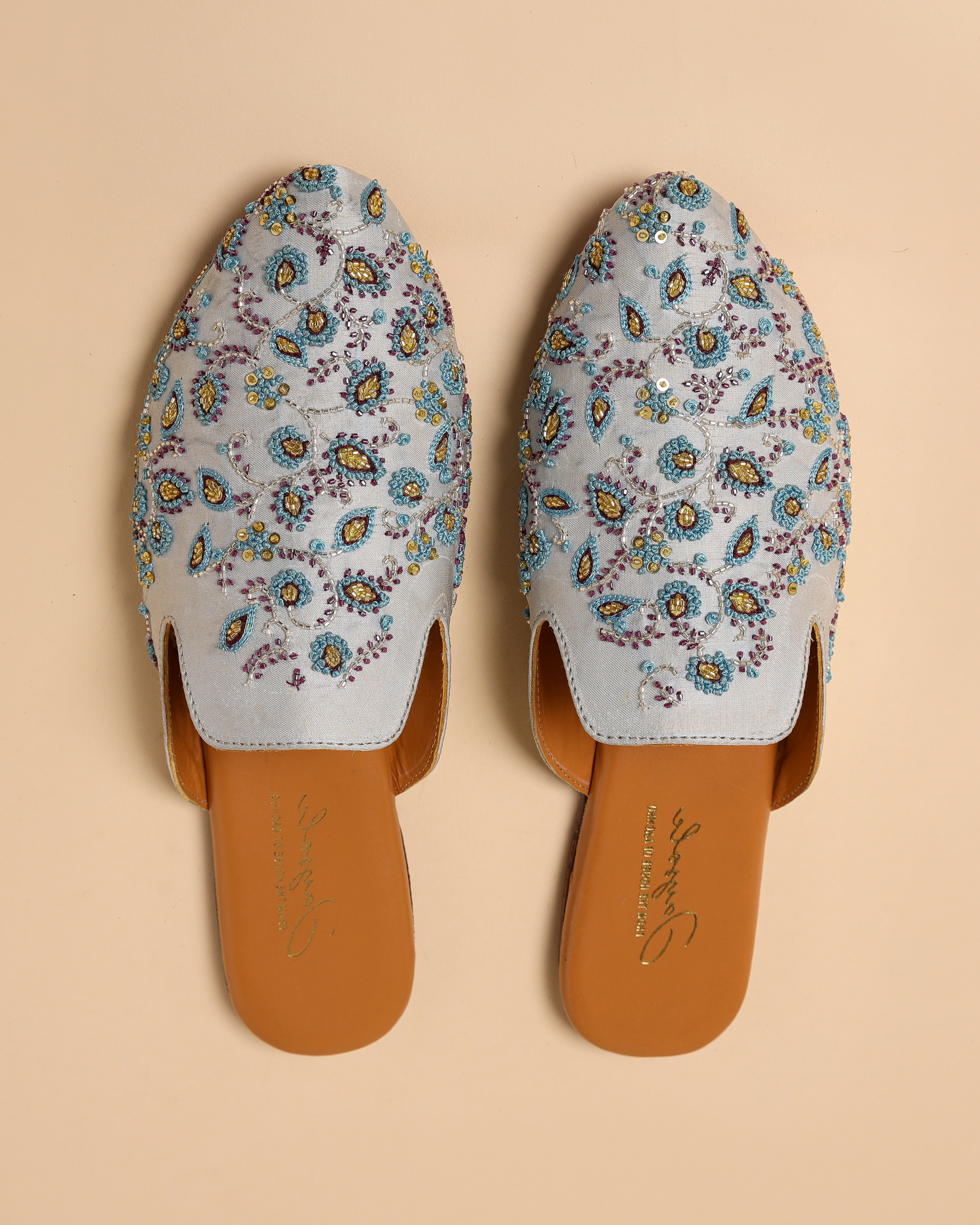 French Knots Handcrafted Mules My Store