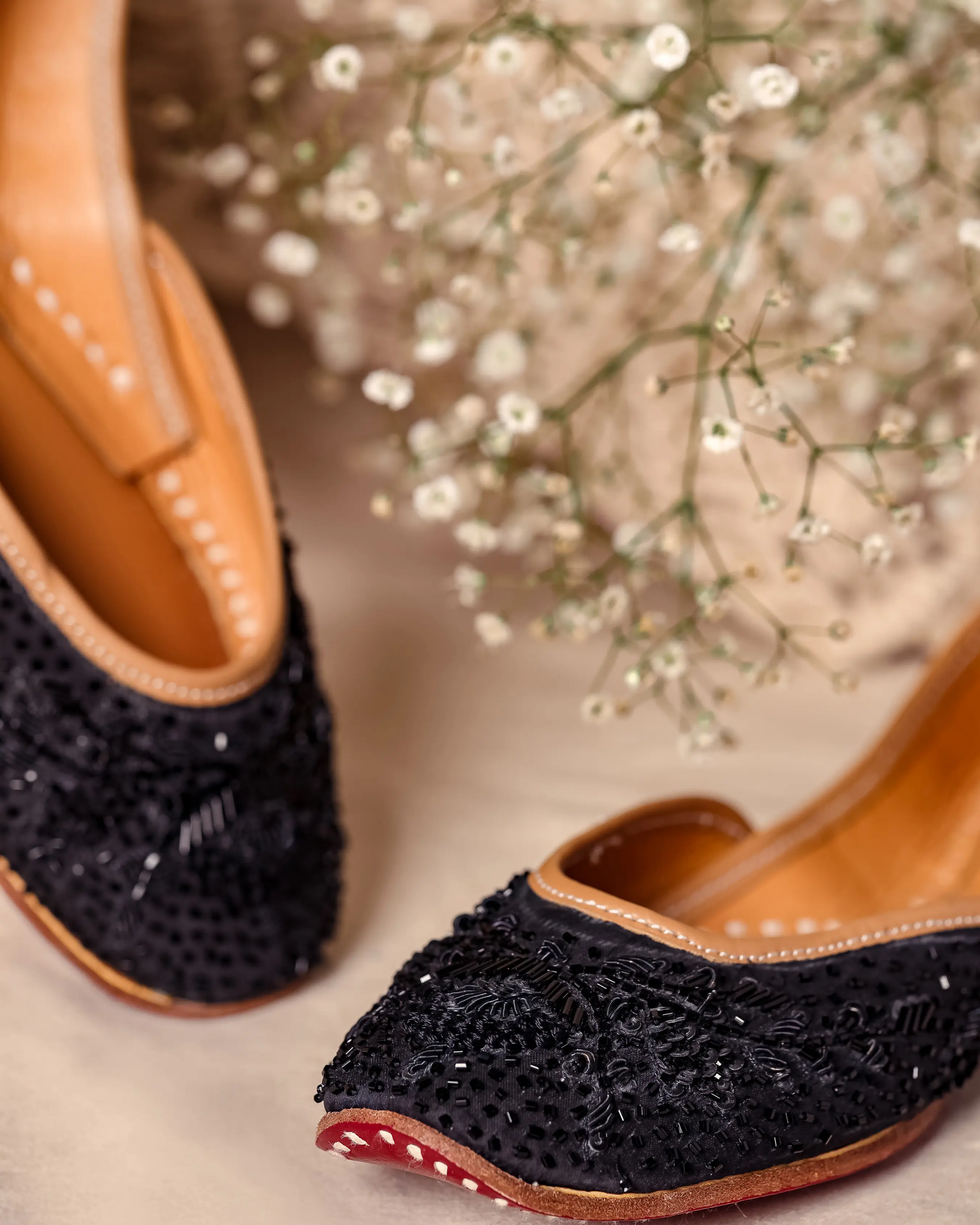 Coal Black Handcrafted Jutti My Store