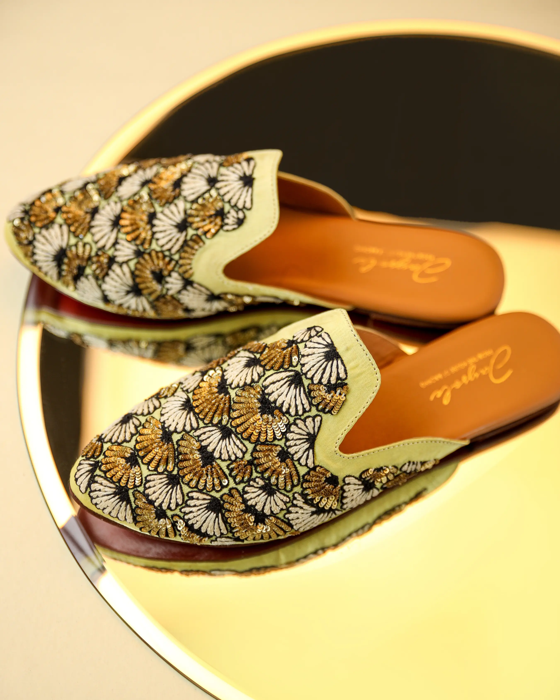 Antique Gold Handcrafted Mules My Store