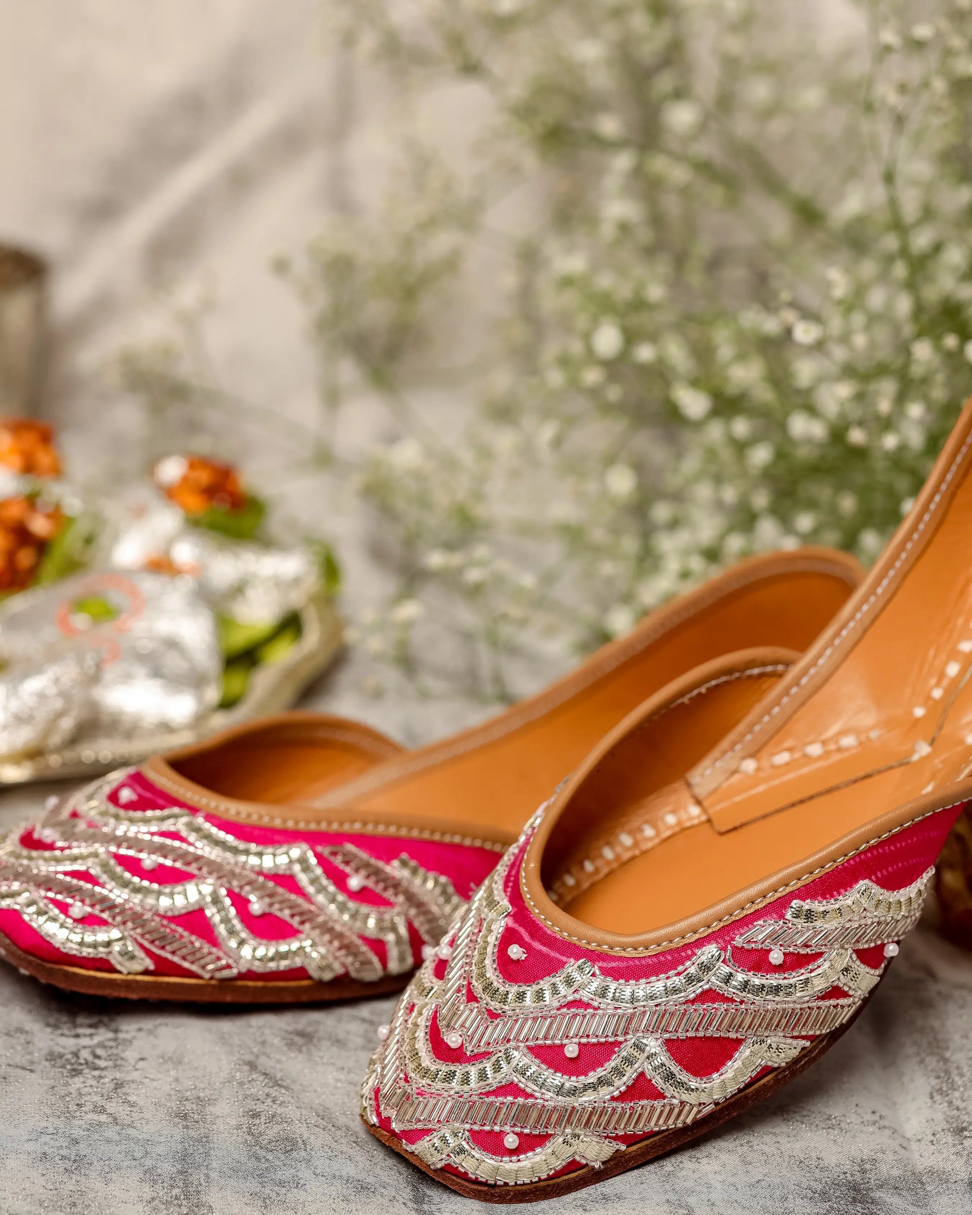 Spanish Pink Handcrafted Jutti My Store