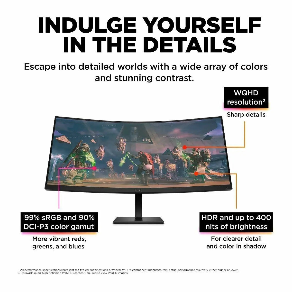 HP OMEN 34C 780K9AA 34" WQHD 165Hz 1ms Curved Gaming Monitor My Store