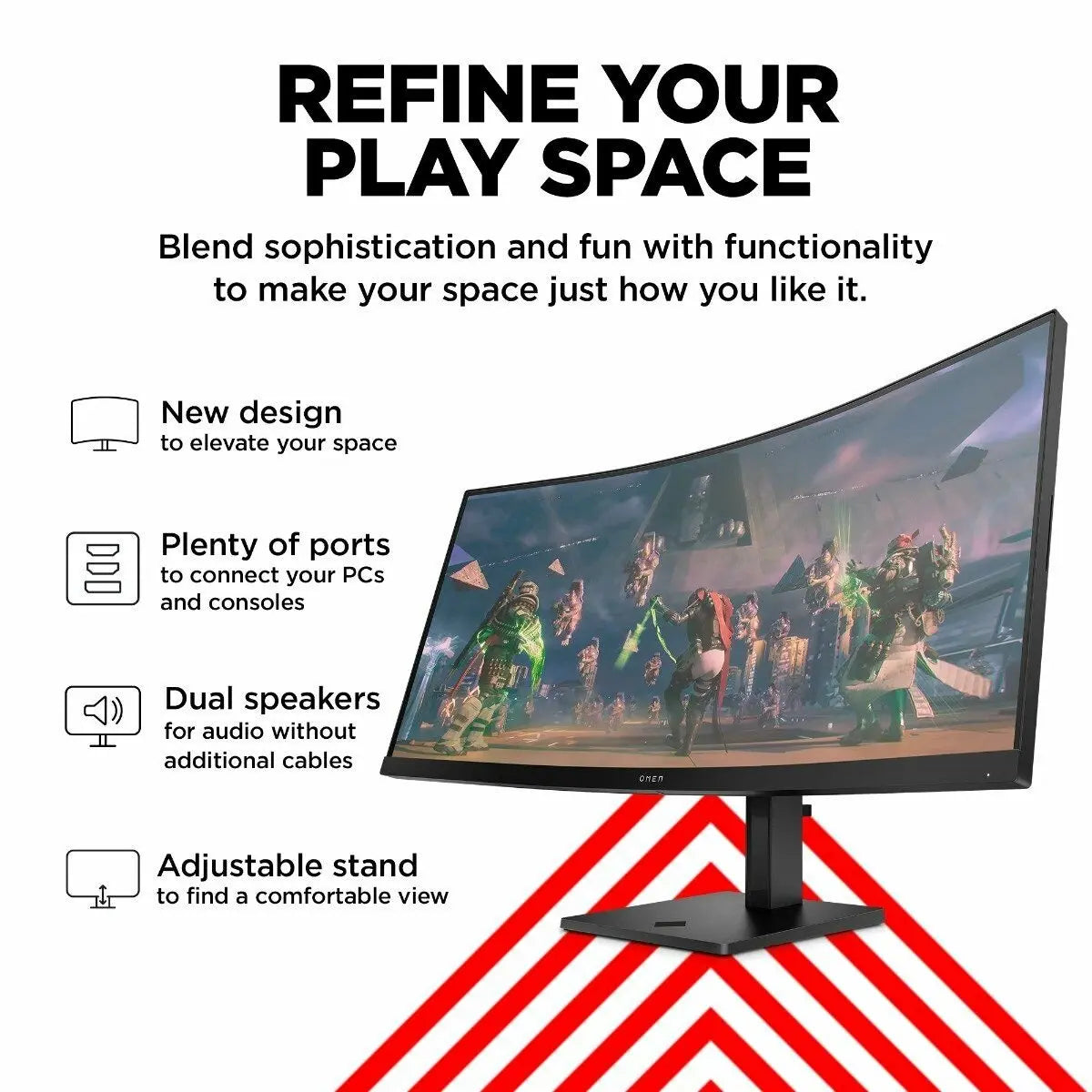 HP OMEN 34C 780K9AA 34" WQHD 165Hz 1ms Curved Gaming Monitor My Store