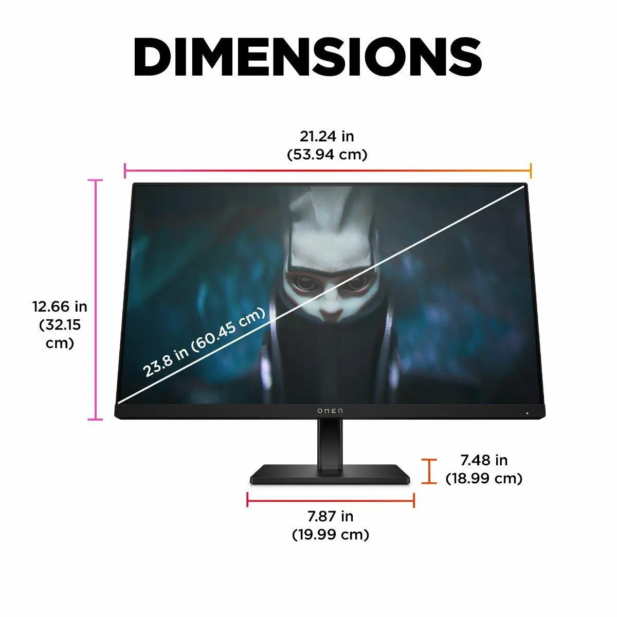 HP OMEN 780F0AA 23.8" FHD 165Hz IPS Gaming Monitor My Store