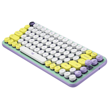 Logitech POP Keys Bluetooth 5.1 Wireless Keyboard with Multi Device Connectivity 50 Million Keystrokes, Daydream