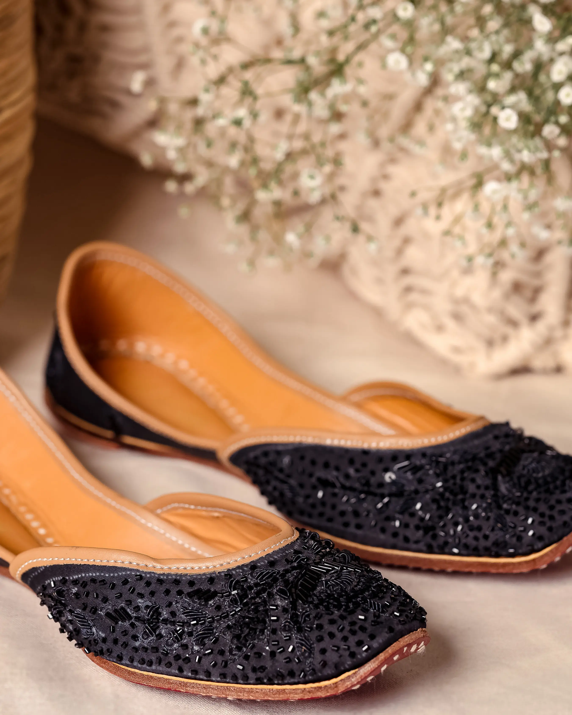 Coal Black Handcrafted Jutti My Store